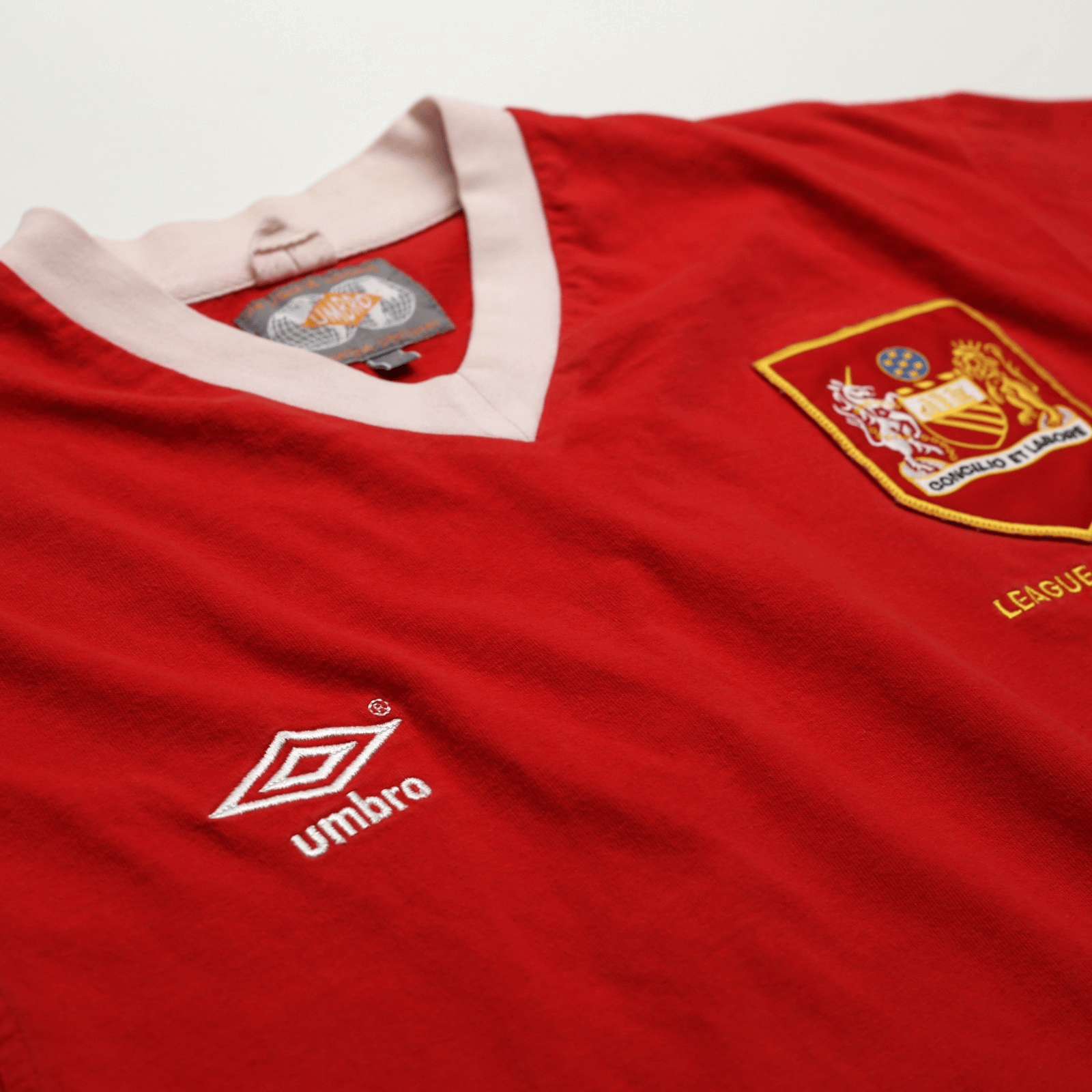 1956/57 Champions Manchester United Retro Umbro Home Football Shirt (L)