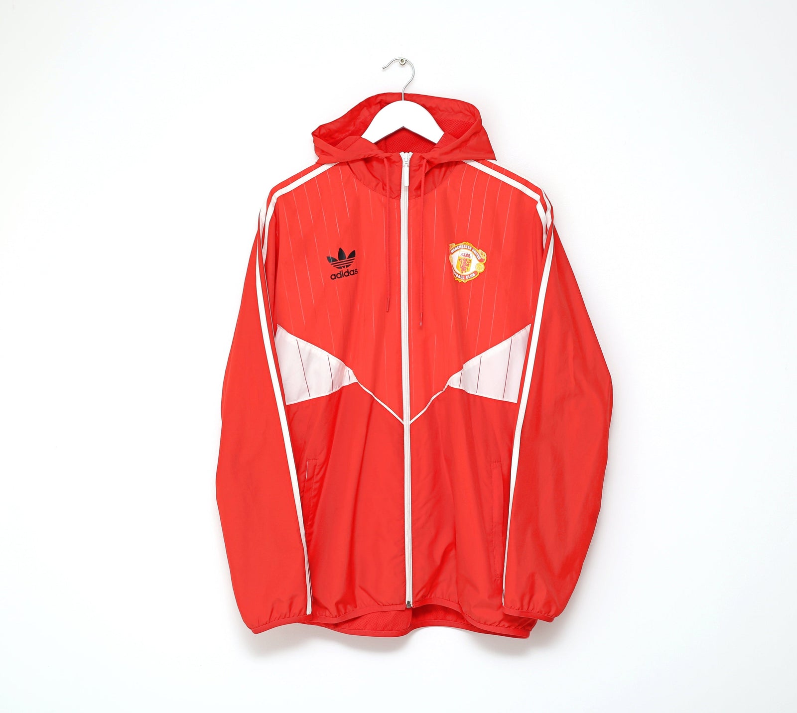 1980s Style MANCHESTER UNITED Vintage Retro adidas Originals Jacket (L)