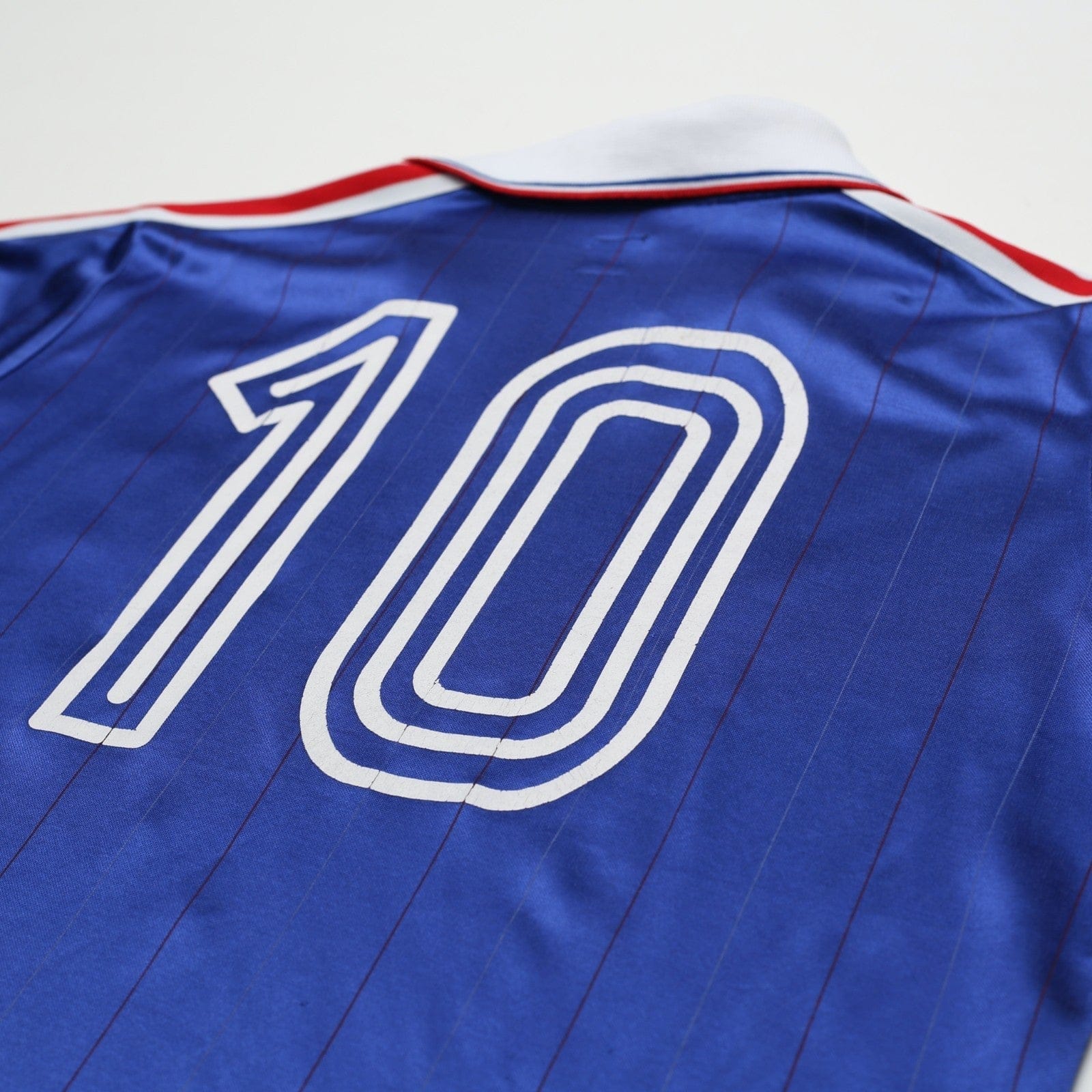 1982 Platini #10 France Retro adidas Originals Home Football Shirt (M/L)