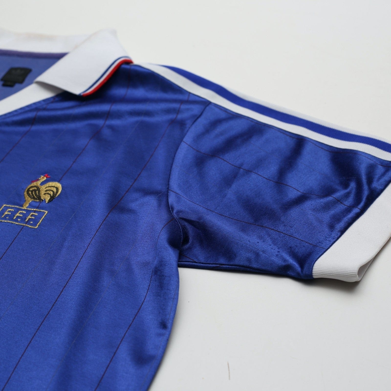 1982 Platini #10 France Retro adidas Originals Home Football Shirt (M/L)