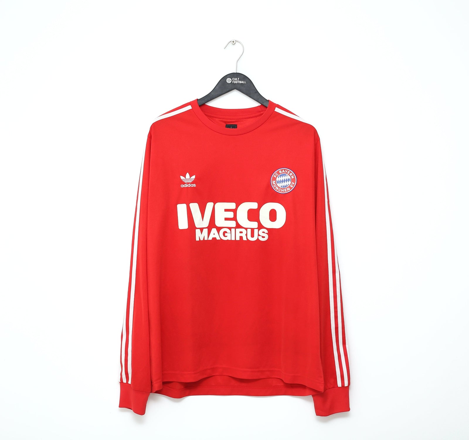 1983/84 BAYERN MUNICH Retro adidas Originals Home LS Football Shirt (XL)