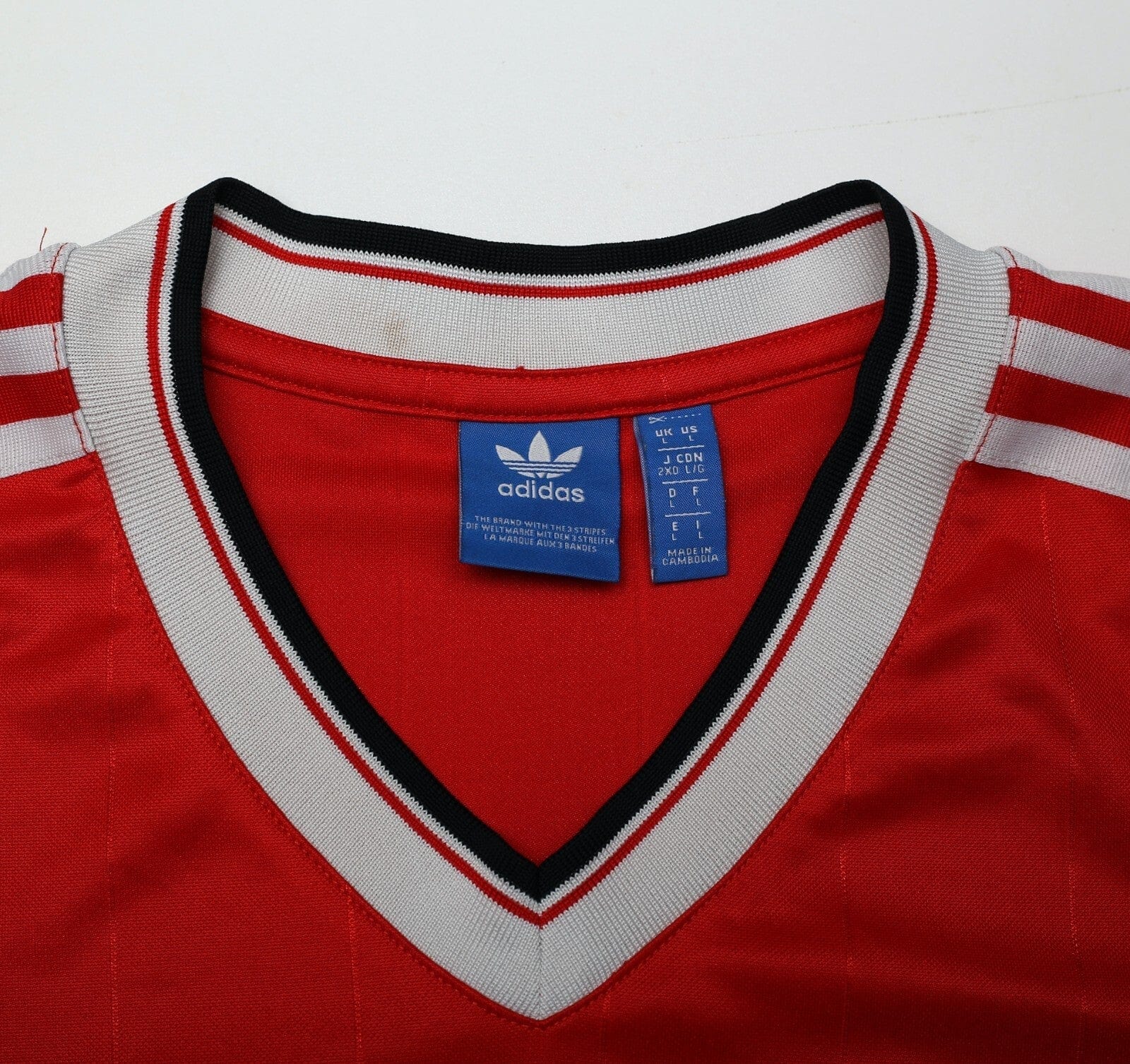 1983/84 ROBSON #7 Manchester United Home adidas Originals Football Shirt (M/L)