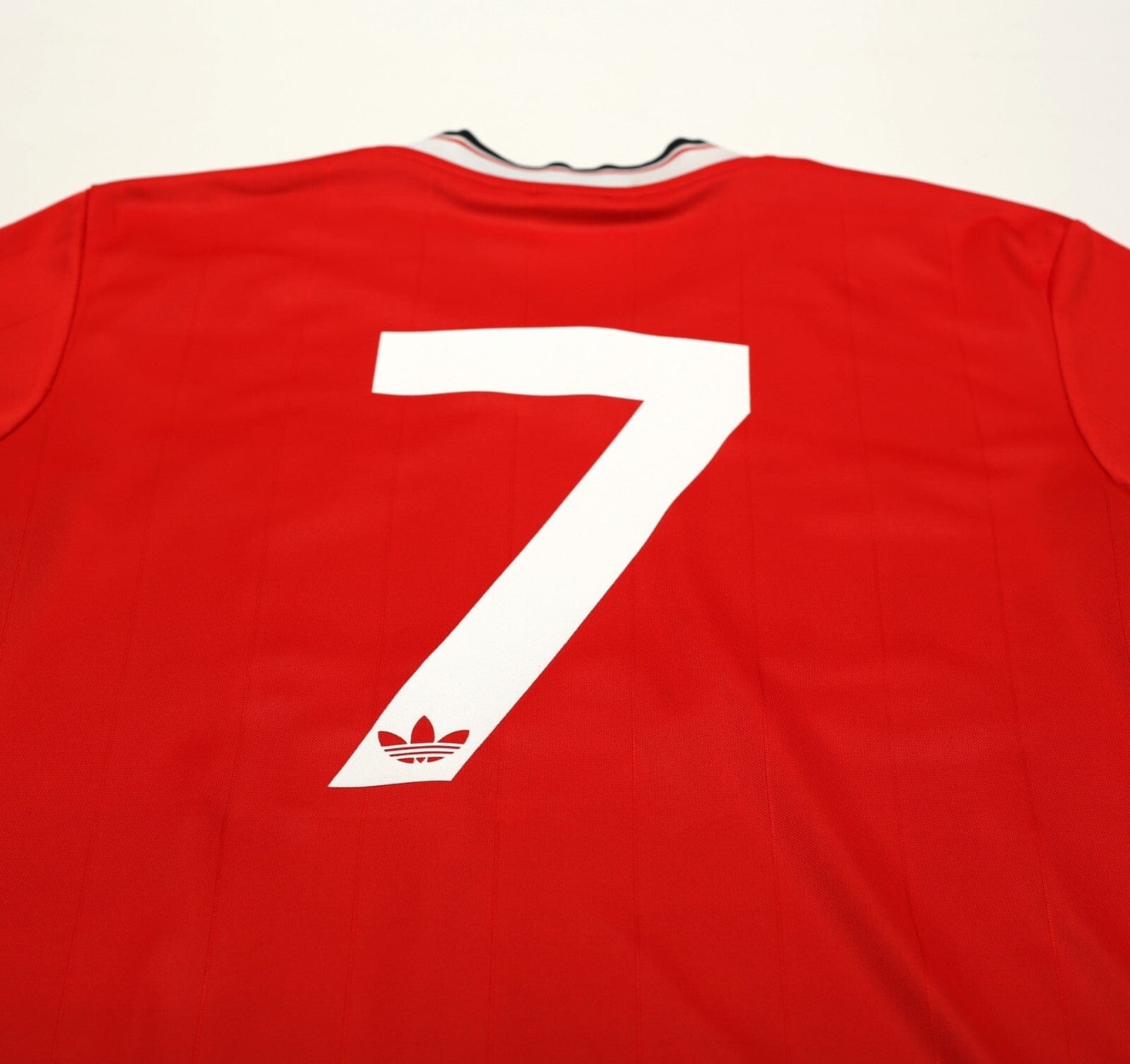 1983/84 ROBSON #7 Manchester United Home adidas Originals Football Shirt (M/L)