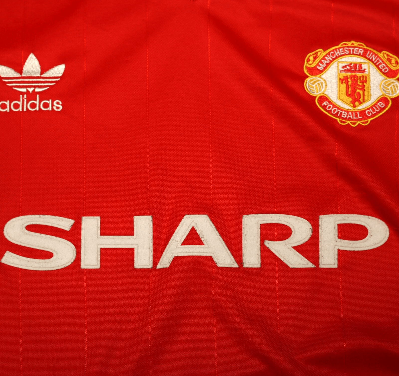 1983/84 ROBSON #7 Manchester United Home adidas Originals Football Shirt (M/L)