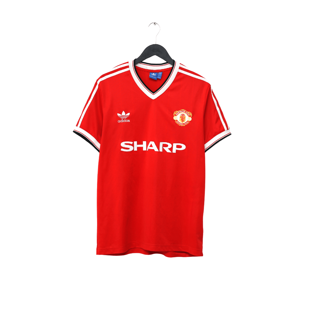 1983/84 ROBSON #7 Manchester United Home adidas Originals Football Shirt (M/L)