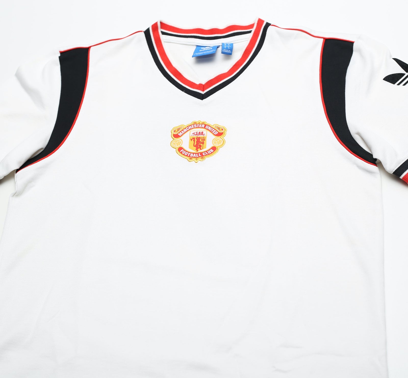 1984/85 ROBSON #7 Manchester United adidas Originals Away Football Shirt (S)