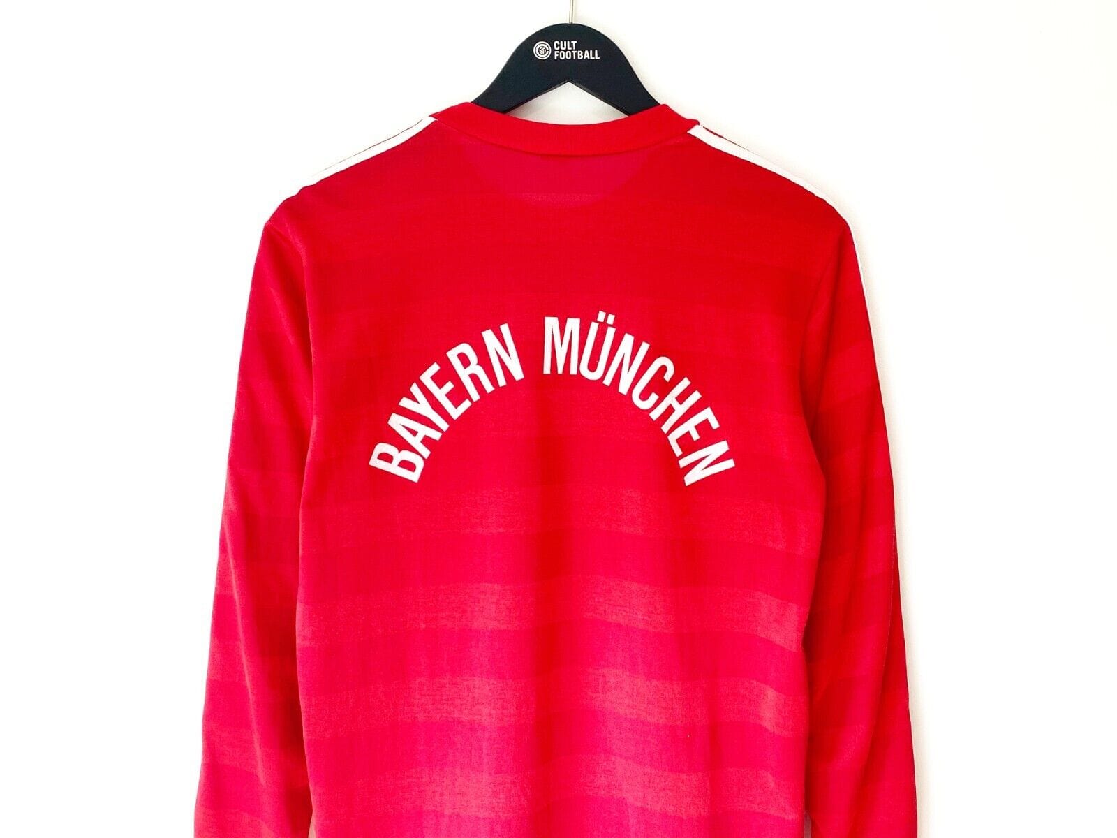 1984/89 BAYERN MUNICH Vintage adidas Home LS Football Shirt (M) COMMODORE