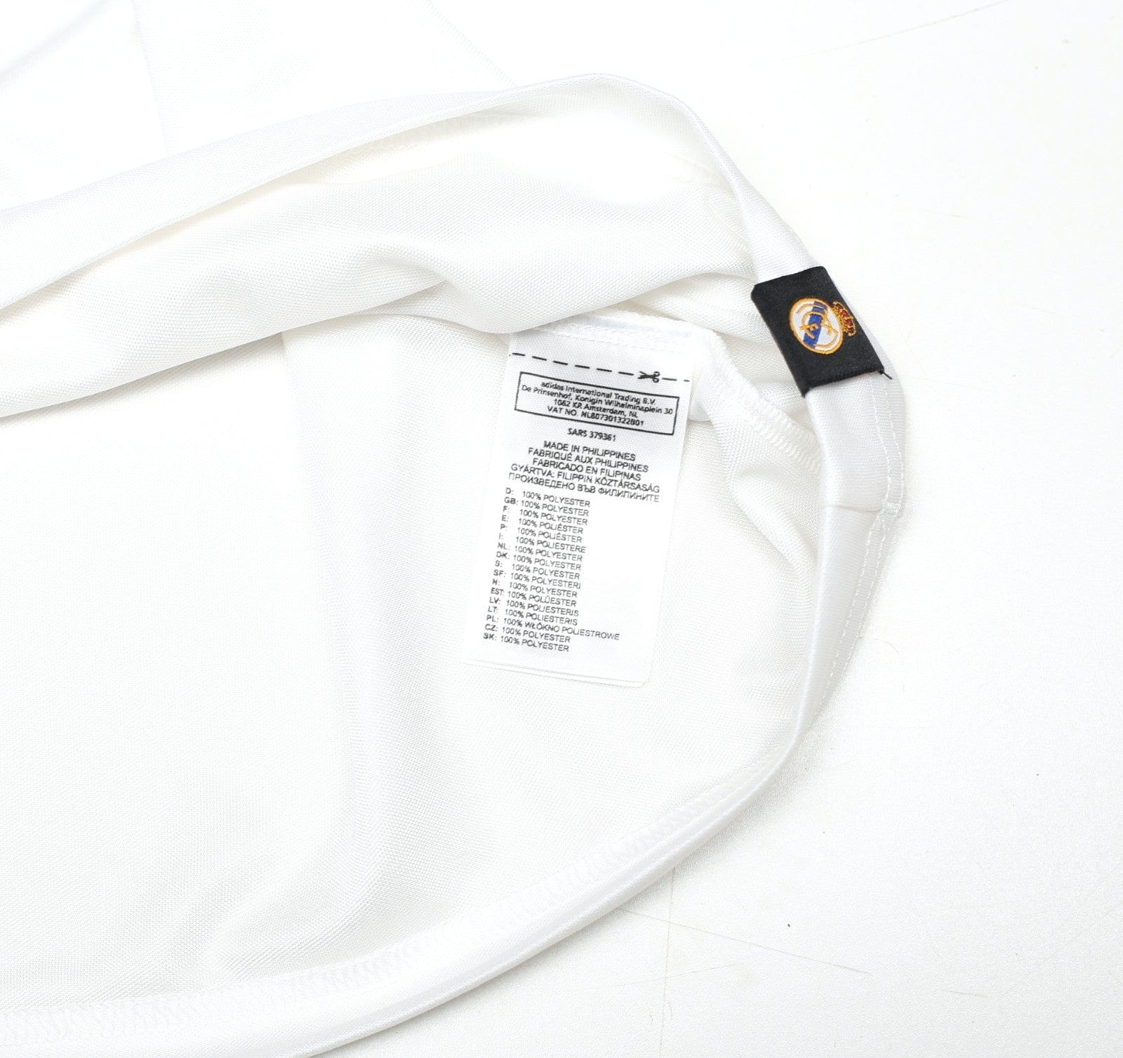 1985/86 SANCHEZ #9 Real Madrid Retro adidas Originals Home Football Shirt (L)