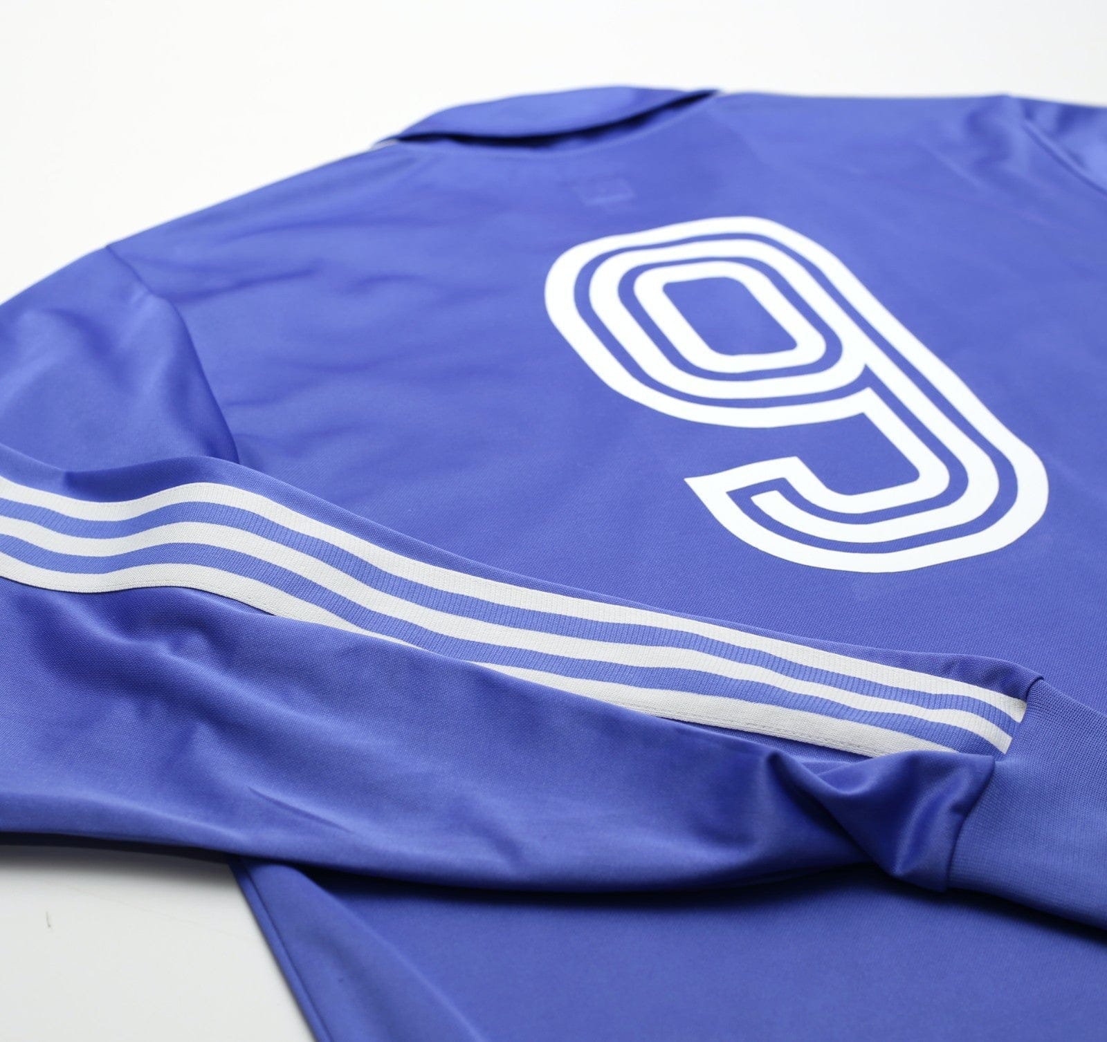 1985/86 SANCHEZ #9 Real Madrid Retro adidas Originals LS Away Football Shirt (L)