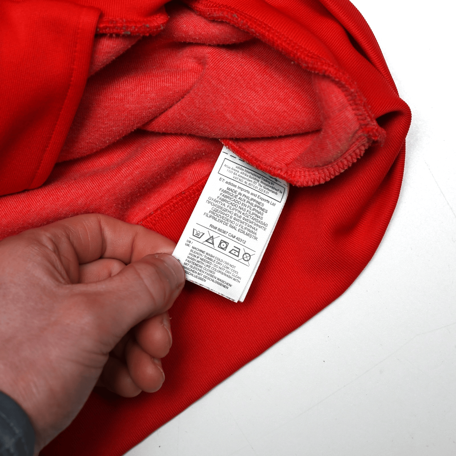 1985 Manchester United adidas Originals FA Cup Football Track Top Jacket (M)