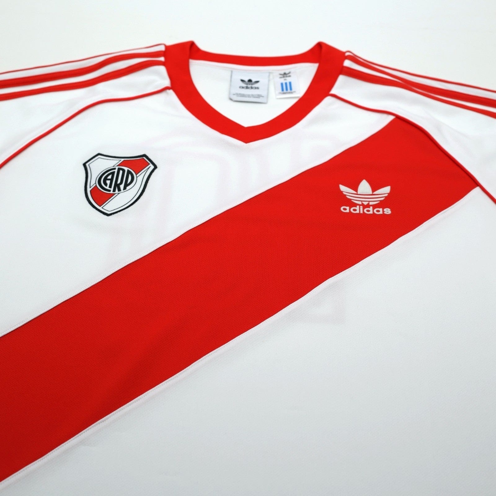 1985' River Plate #10 Retro adidas Originals Home Football Shirt (XL)