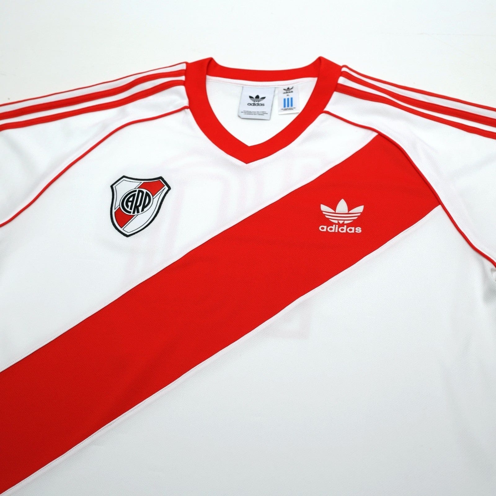 1985' River Plate #10 Retro adidas Originals Home Football Shirt (XL)