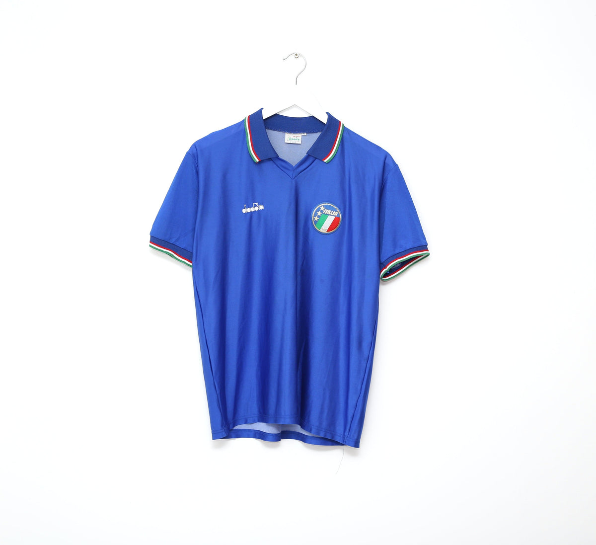 1986/90 ITALY Vintage Diadora Home Football Shirt Italia 90 (M/L)