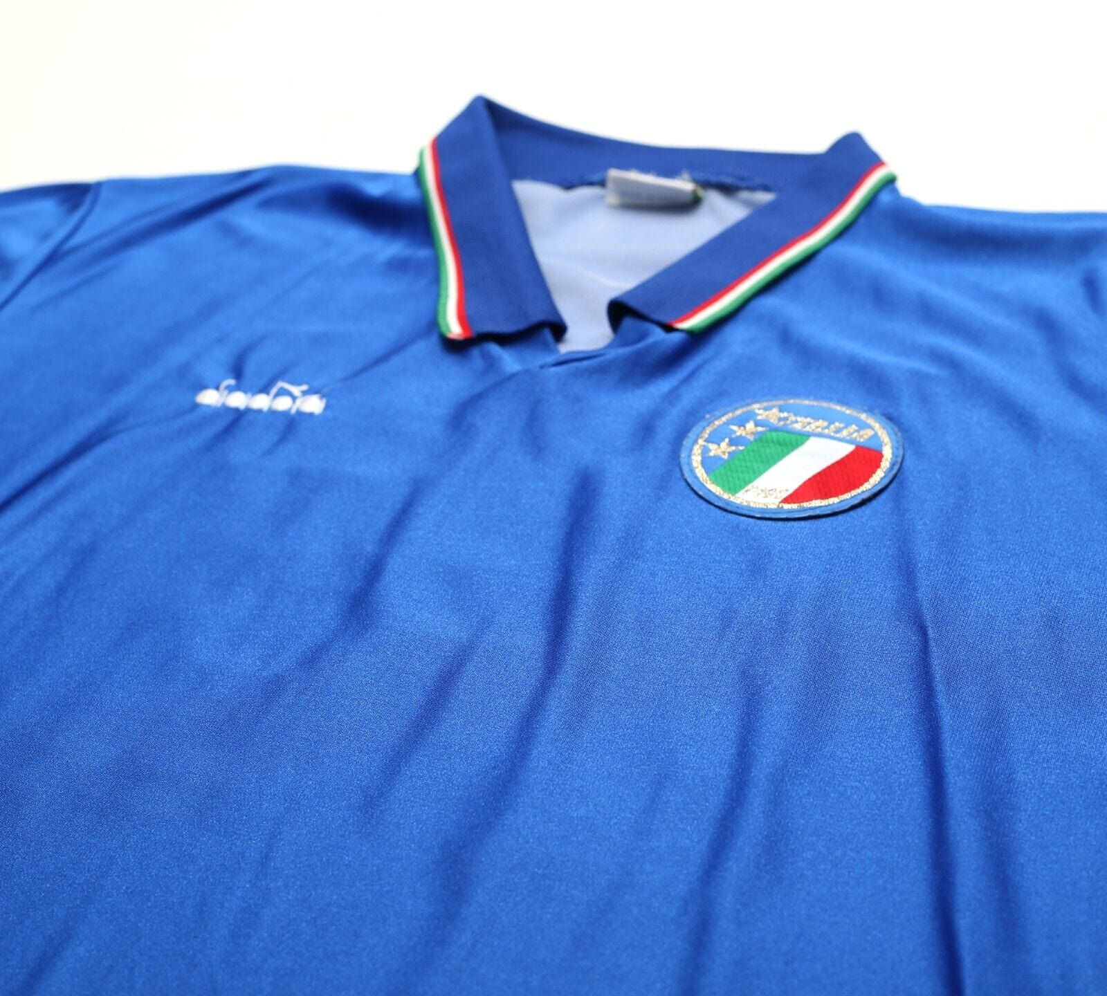 1986/91 BAGGIO #15 Italy Vintage Diadora Home Football Shirt (M/L) Italia 90