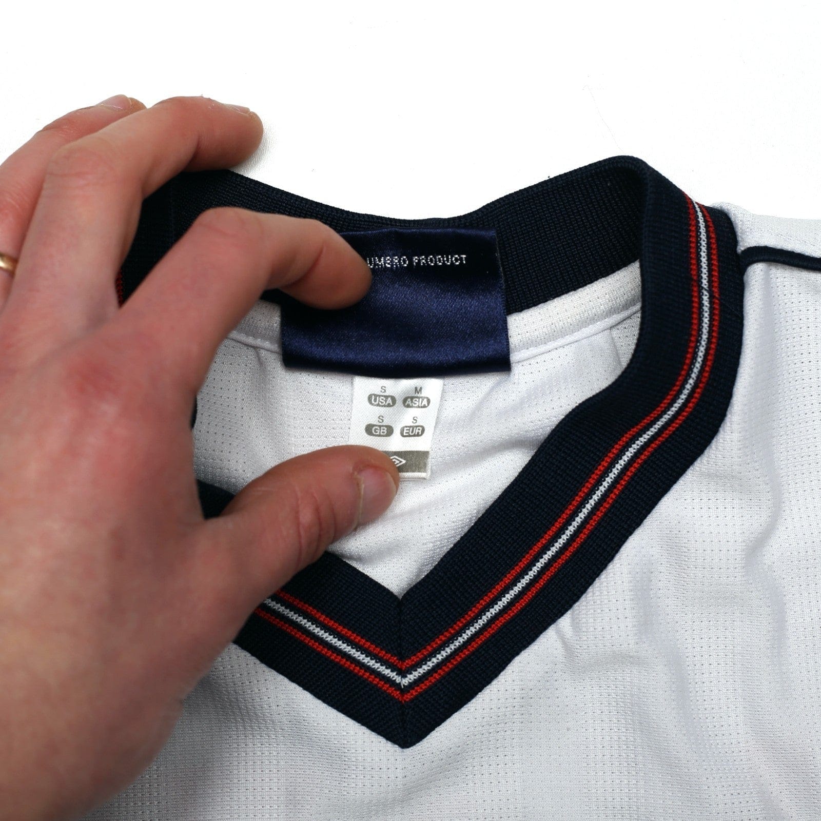 1986 Barnes #19 England Retro Umbro Home Football Shirt (S) Mexico World Cup