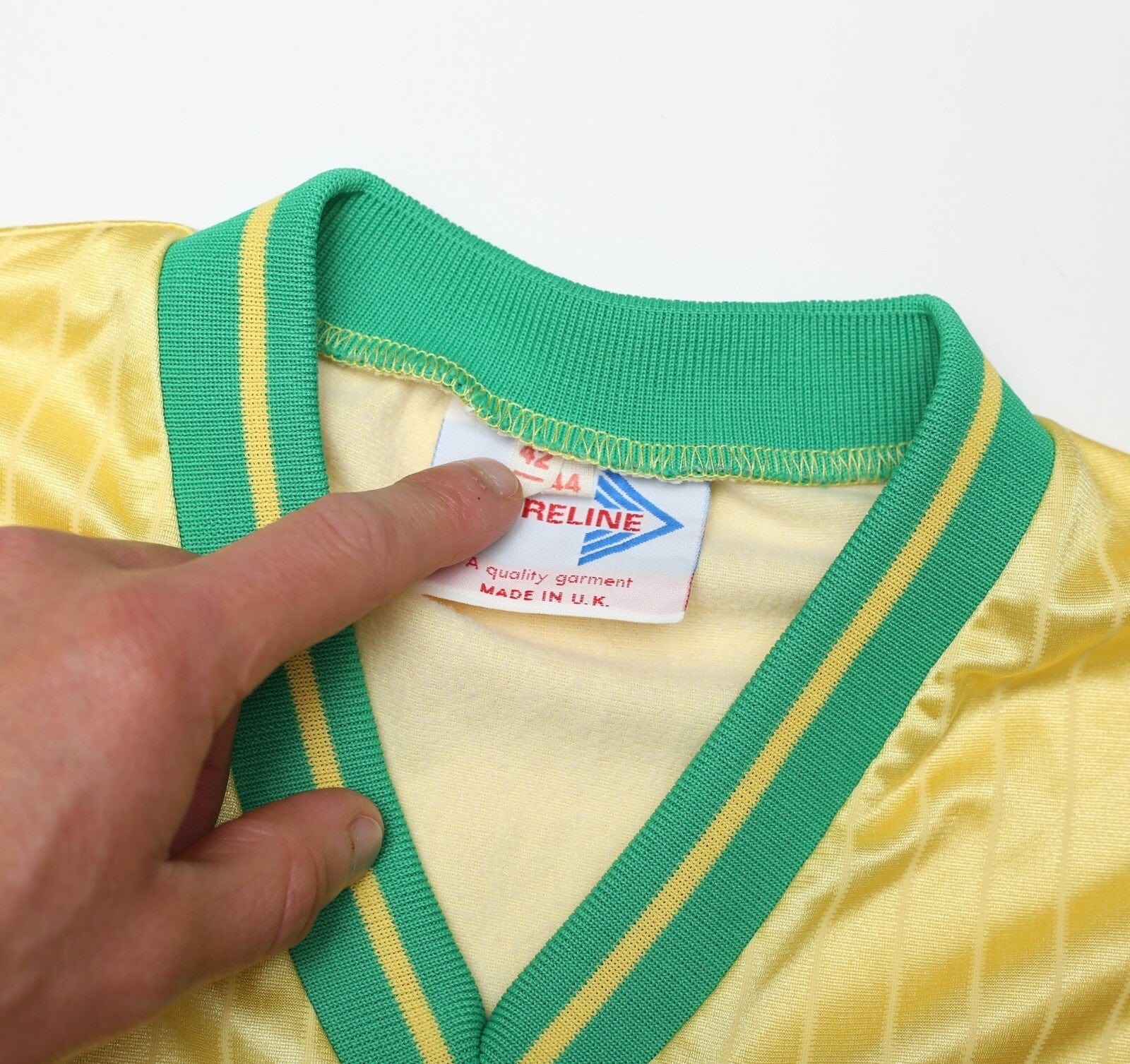 1987/89 NORWICH CITY Vintage Scoreline Home Football Shirt 42 (L)