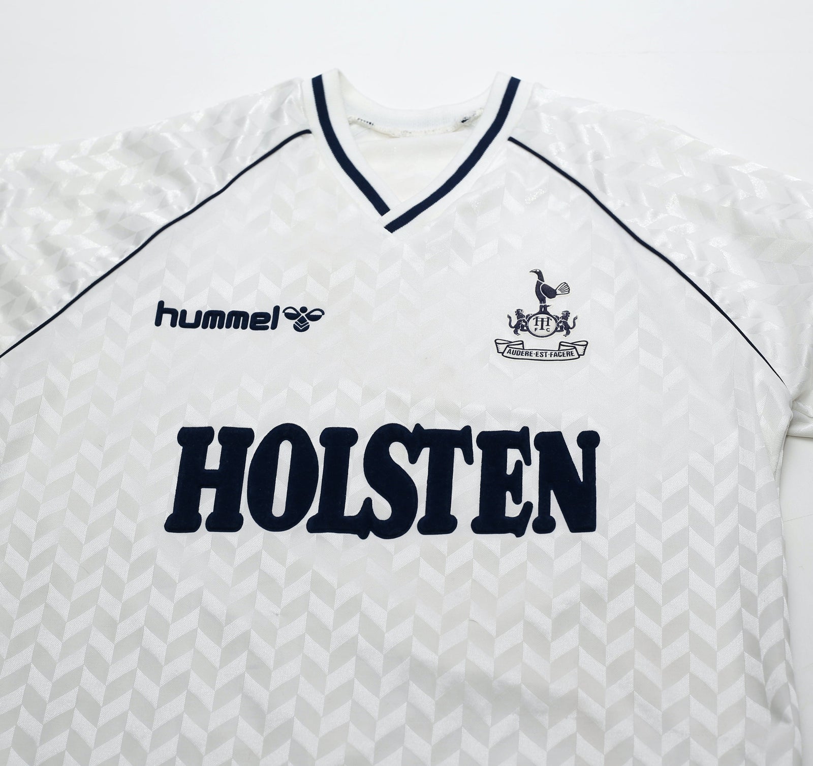 1987/89 TOTTENHAM HOTSPUR Vintage Hummel Home Football Shirt (M)