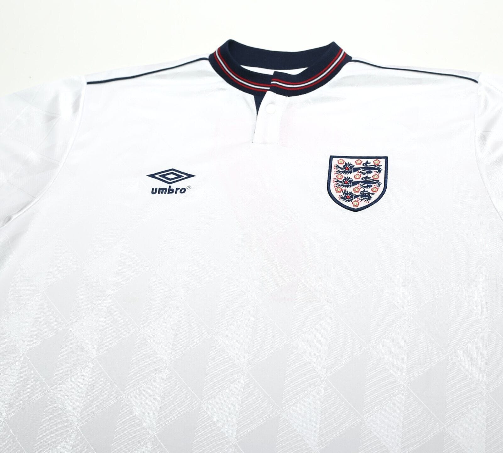 1987/90 ROBSON #7 England Retro Umbro Home Football Shirt (L) EURO 88