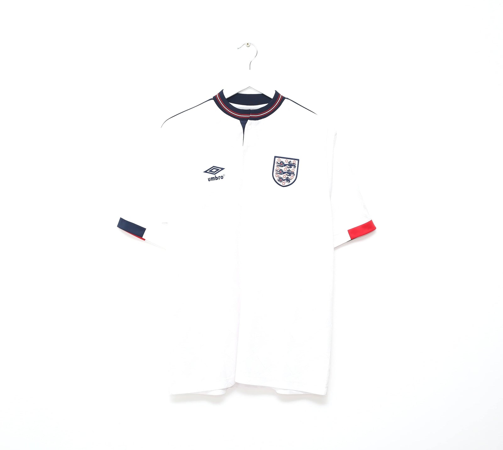 1987/90 ROBSON #7 England Retro Umbro Home Football Shirt (L) EURO 88