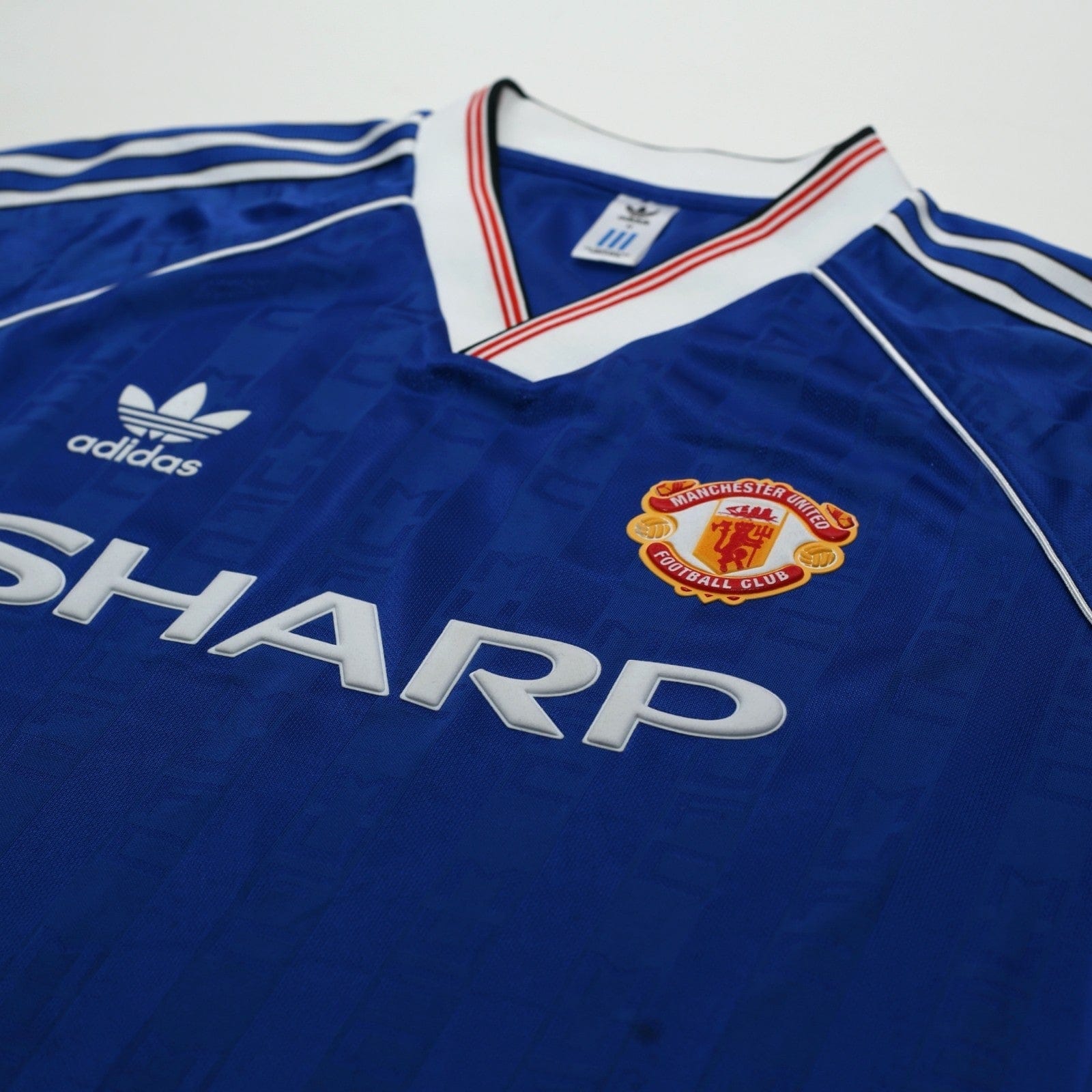 1988/90 Robson #7 Manchester United adidas Originals Away Football Shirt (M)