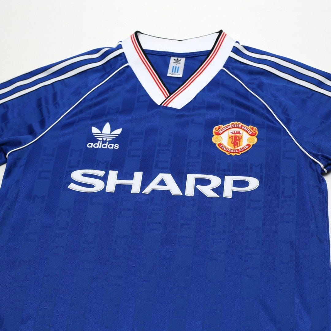 1988/90 Robson #7 Manchester United adidas Originals Away Football Shirt (S)