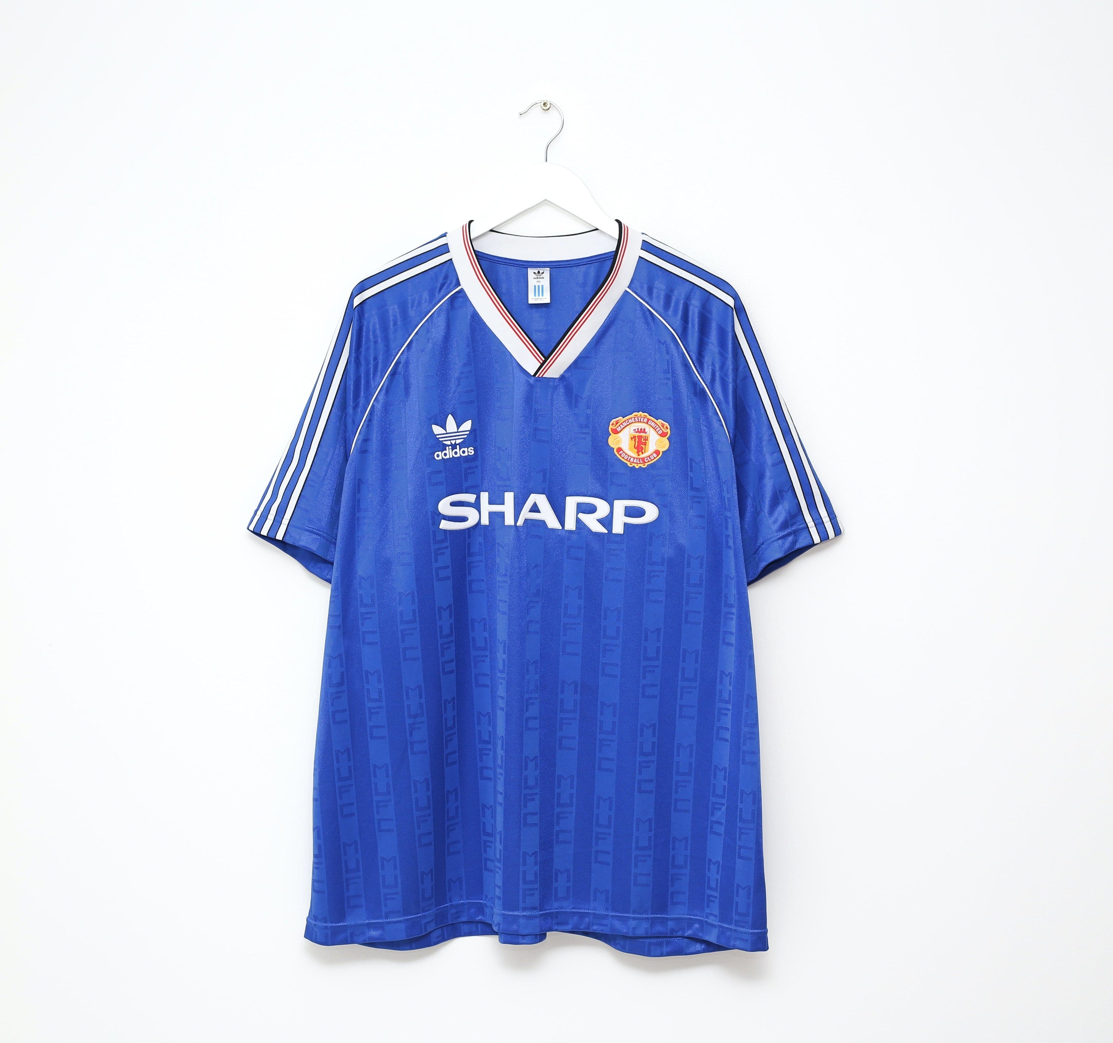 1988/90 ROBSON #7 Manchester United adidas Originals Third Shirt (XXL)