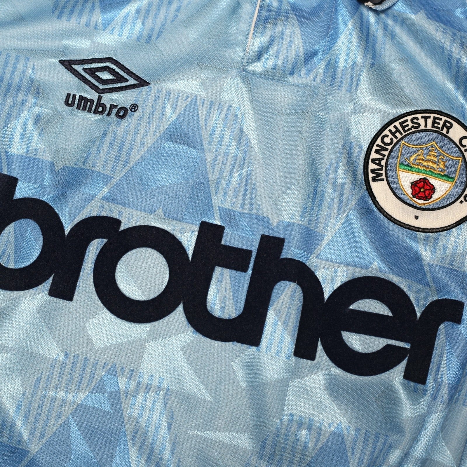 1989/91 Lake #11 Manchester City Retro Umbro Home Football Shirt (S)