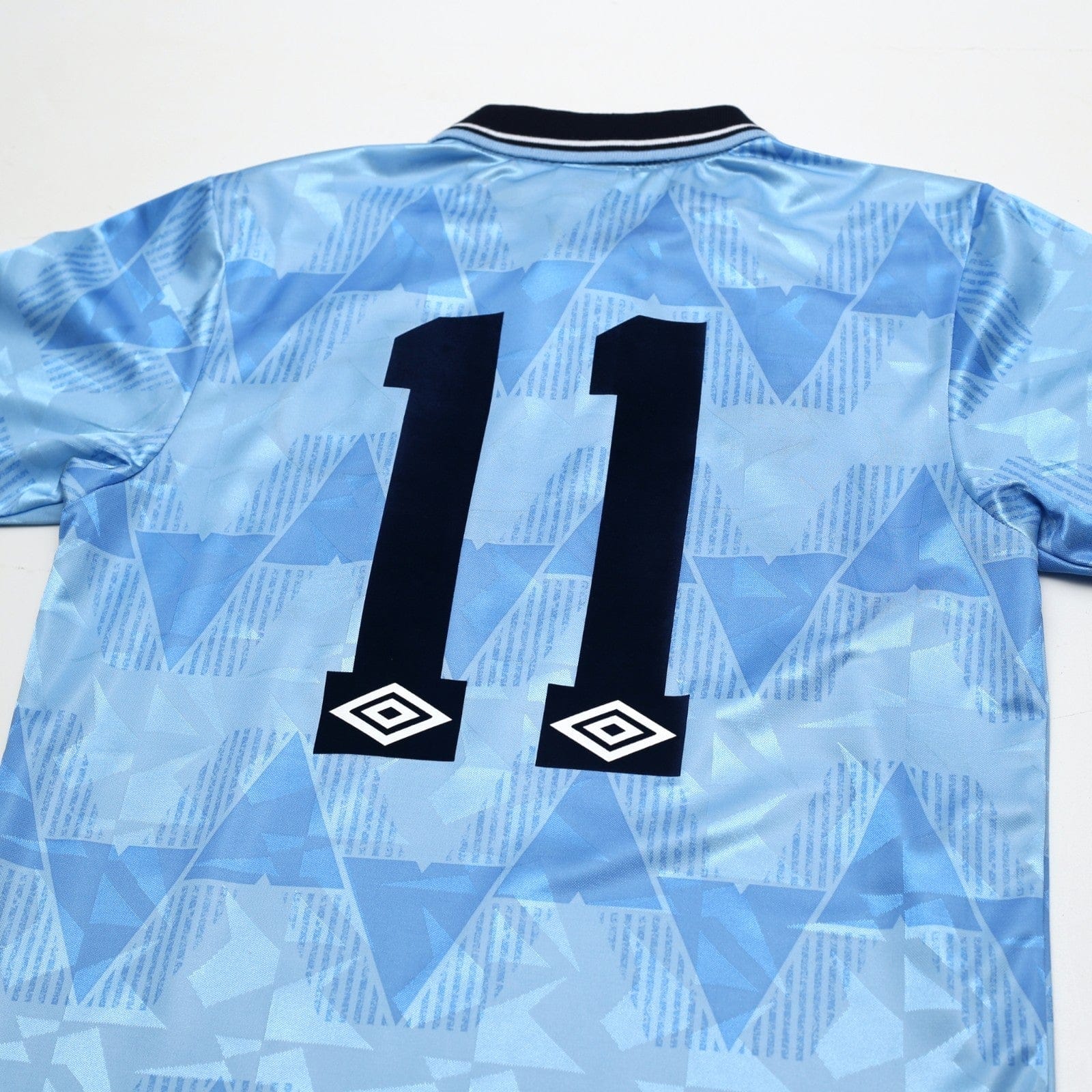 1989/91 Lake #11 Manchester City Retro Umbro Home Football Shirt (S)