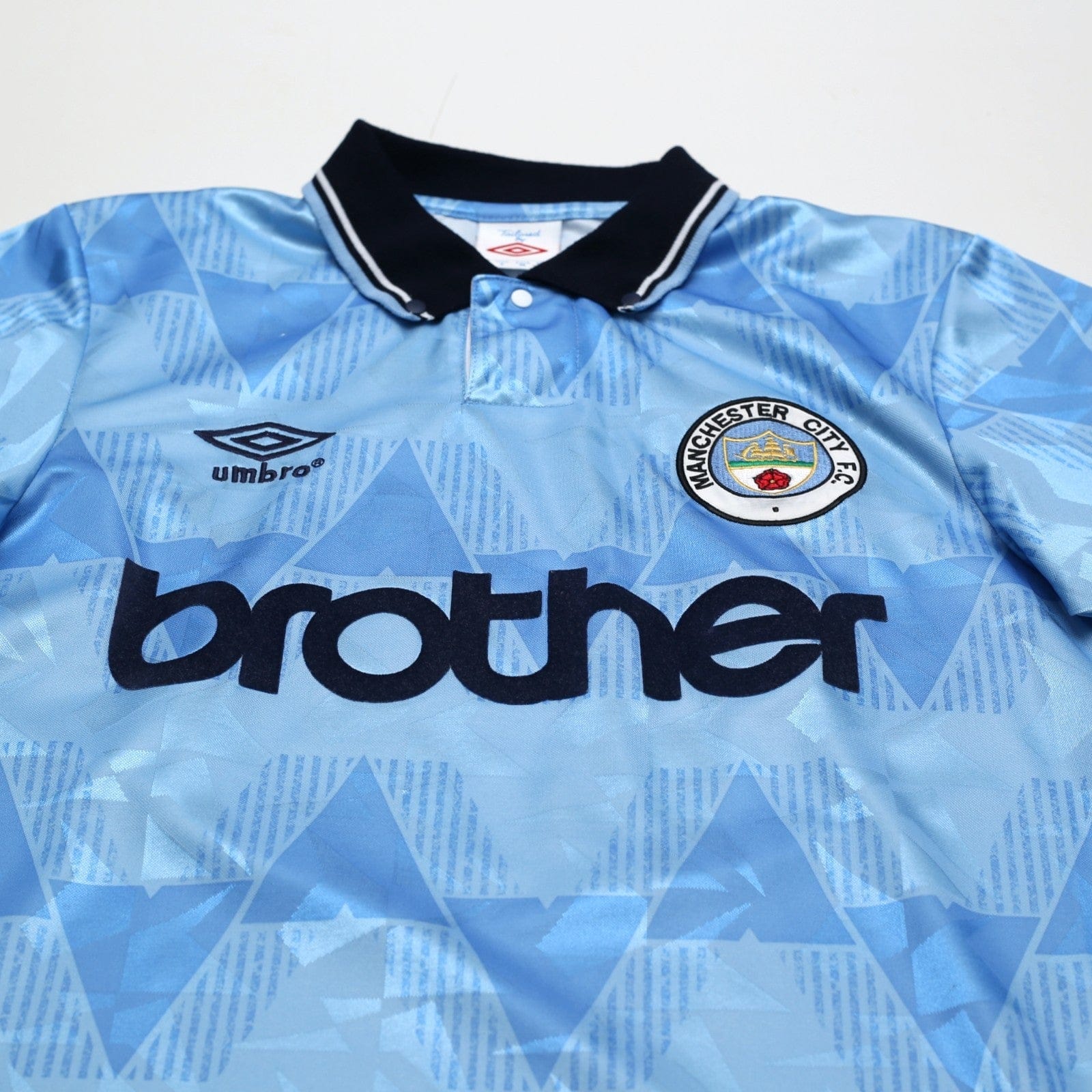1989/91 Lake #11 Manchester City Retro Umbro Home Football Shirt (S)