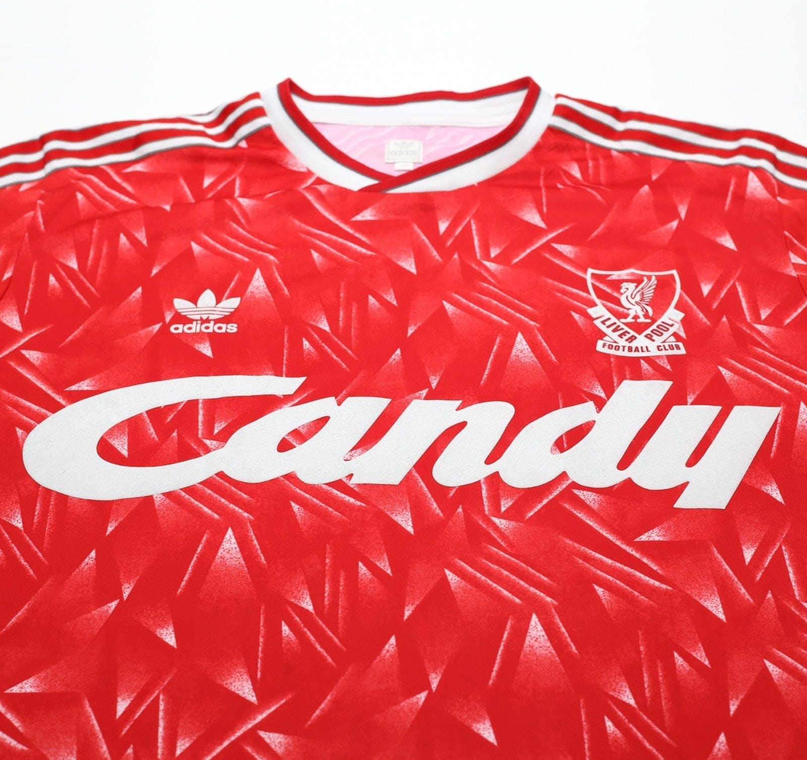1989/91 LIVERPOOL Retro adidas Originals Candy Home Football Shirt (XXL)