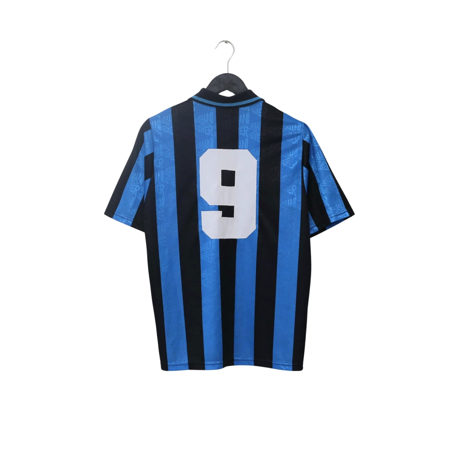 1990/91 #9 Inter Milan Vintage Umbro Home Football Shirt (S)