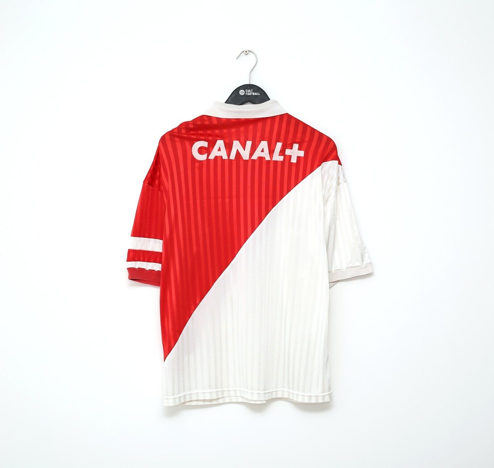 1990/91 AS MONACO Vintage adidas Home Football Shirt Jersey (M/L)