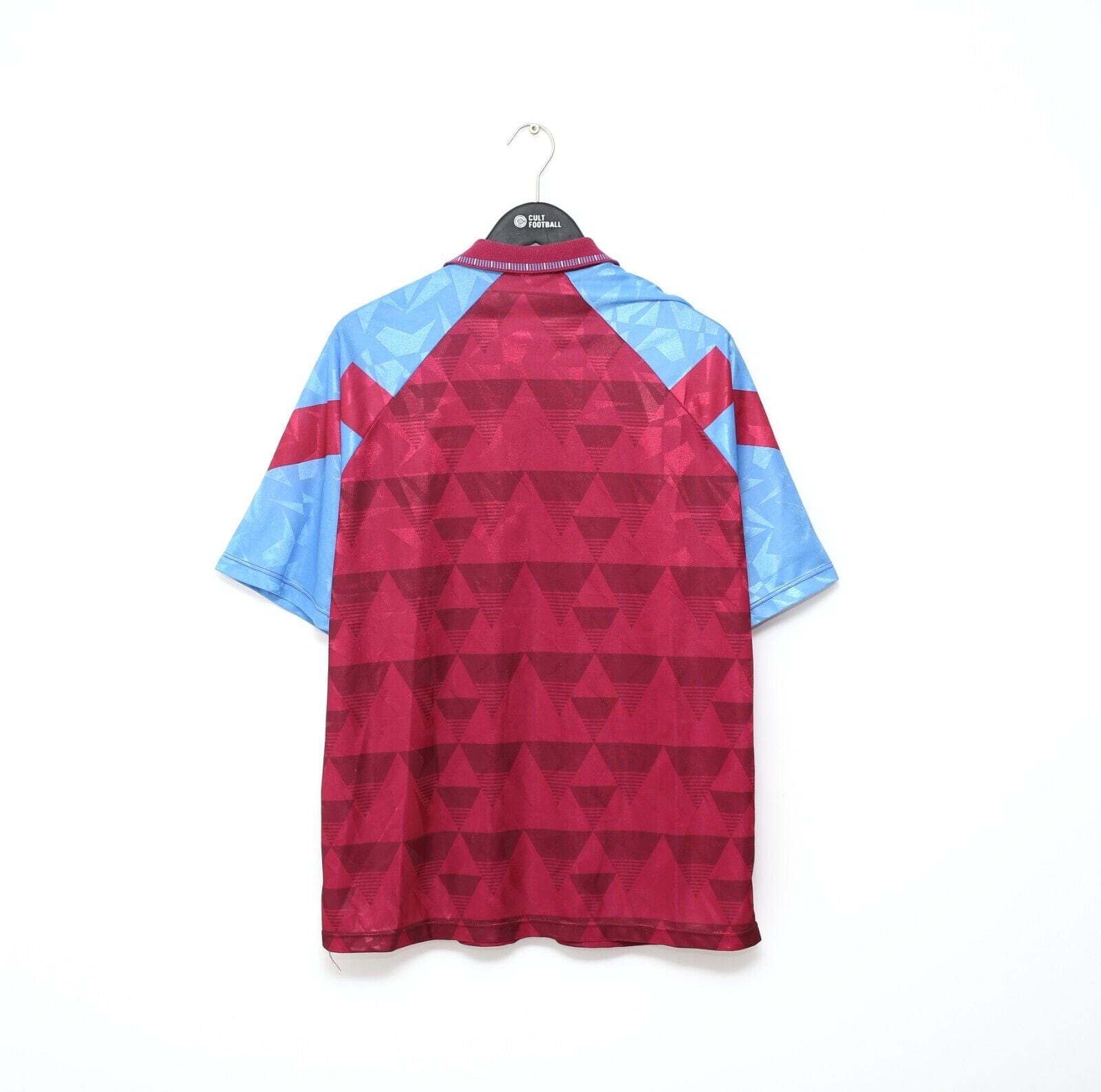 1990/92 ASTON VILLA Vintage Umbro Home Football Shirt (L) Platt, McGrath Era