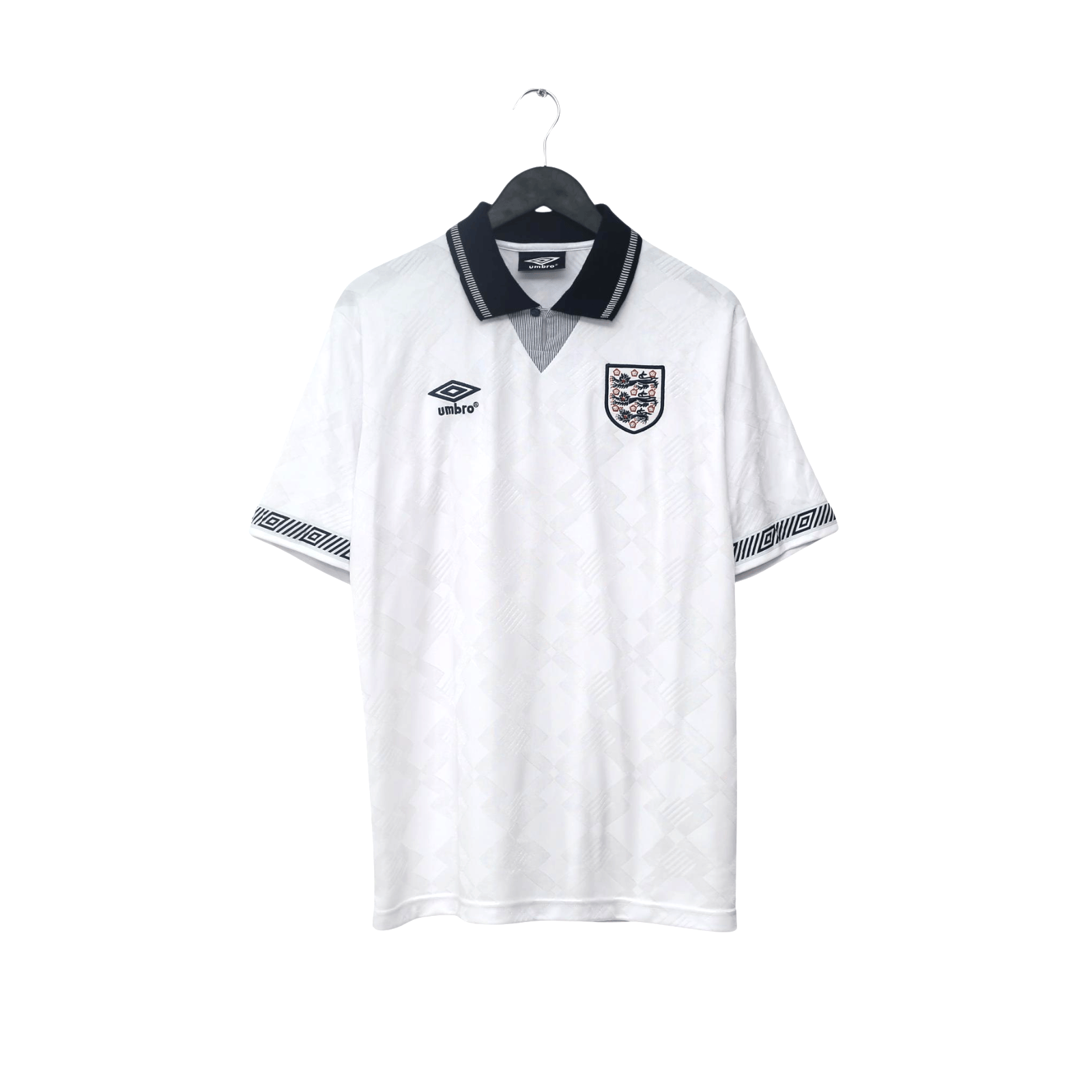1990/92 Gascoigne #19 England Retro Umbro Home Football Shirt (L) Italia 90