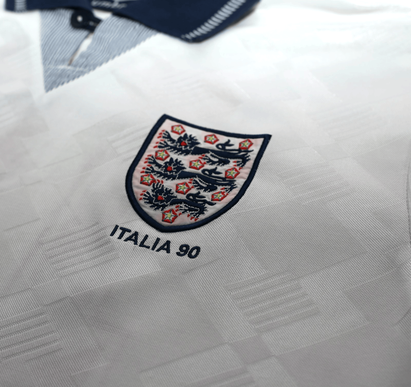 1990/92 GASCOIGNE #19 England Retro Umbro Home Football Shirt (M) Italia 90