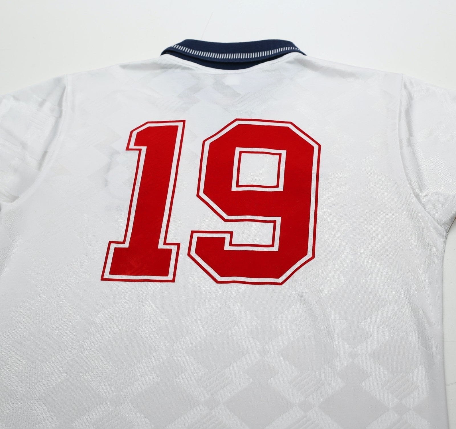 1990/92 GASCOIGNE #19 England Retro Umbro Home Football Shirt (M) Italia 90