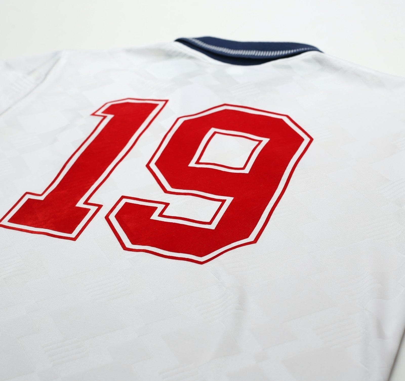 1990/92 GASCOIGNE #19 England Retro Umbro Home Football Shirt (M) Italia 90