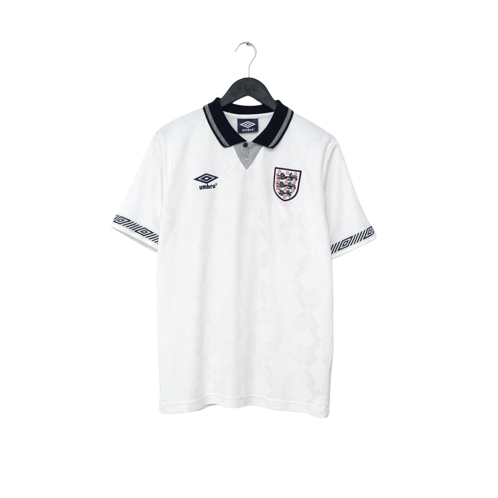 1990/92 Gascoigne #19 England Retro Umbro Home Football Shirt (M) Italia 90