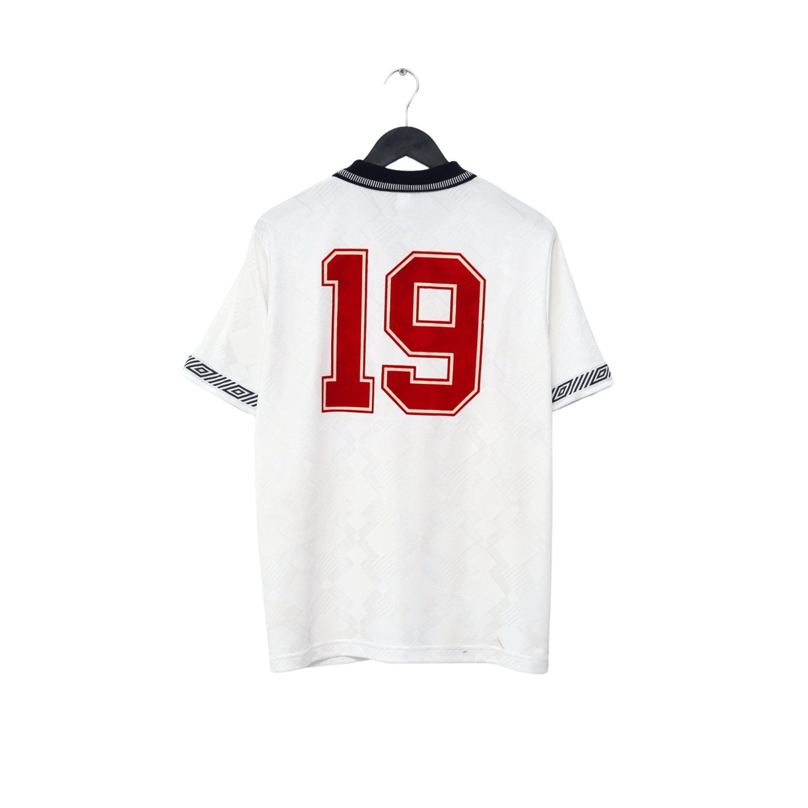 1990/92 Gascoigne #19 England Retro Umbro Home Football Shirt (M) Italia 90