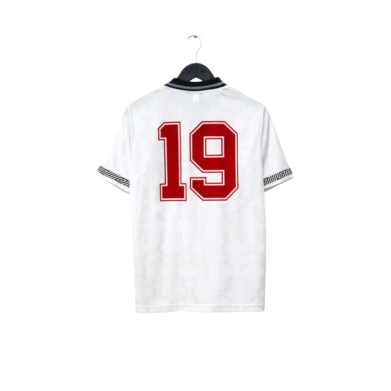1990/92 Gascoigne #19 England Retro Umbro Home Football Shirt (S) Italia 90