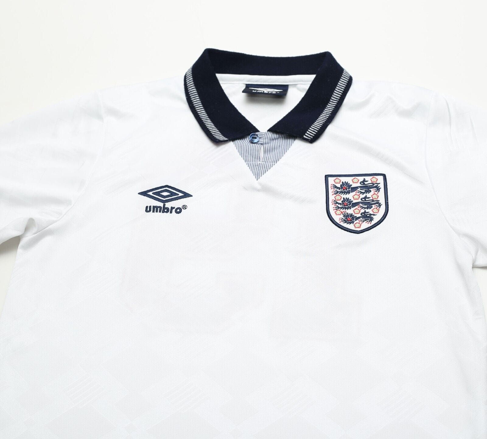 1990/92 GASCOIGNE #19 England Retro Umbro Home Football Shirt (S) Italia 90