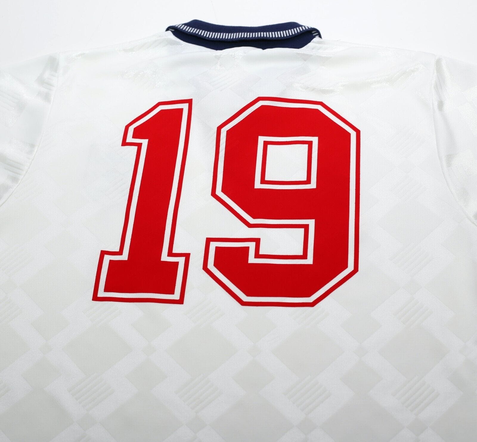 1990/92 GASCOIGNE #19 England Vintage Umbro Home Football Shirt (M) Italia 90