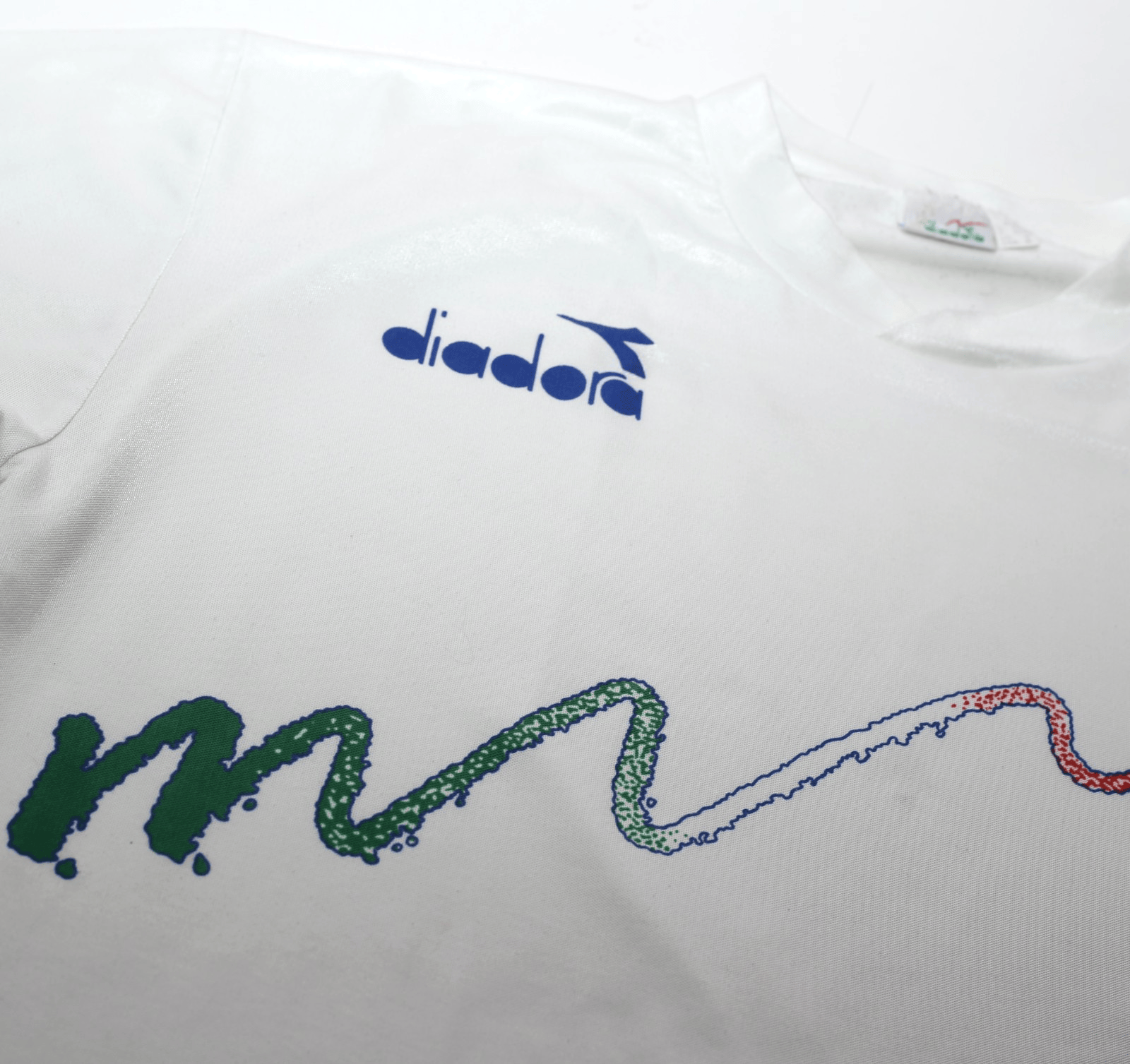 1990/92 ITALY Vintage Diadora Training Shirt (M) Italia 90