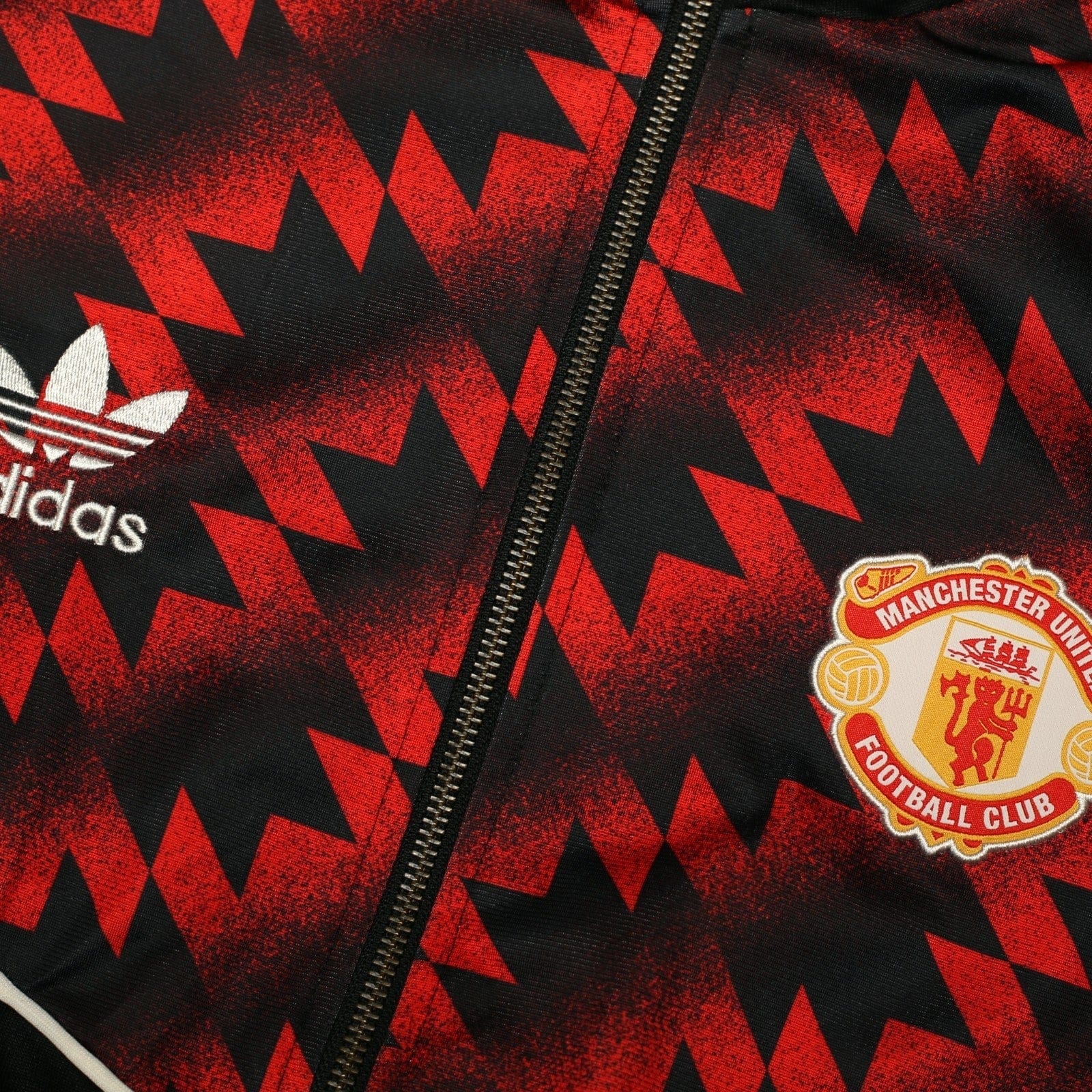 1990/92 Manchester United Retro adidas Originals Football Track Top (M)