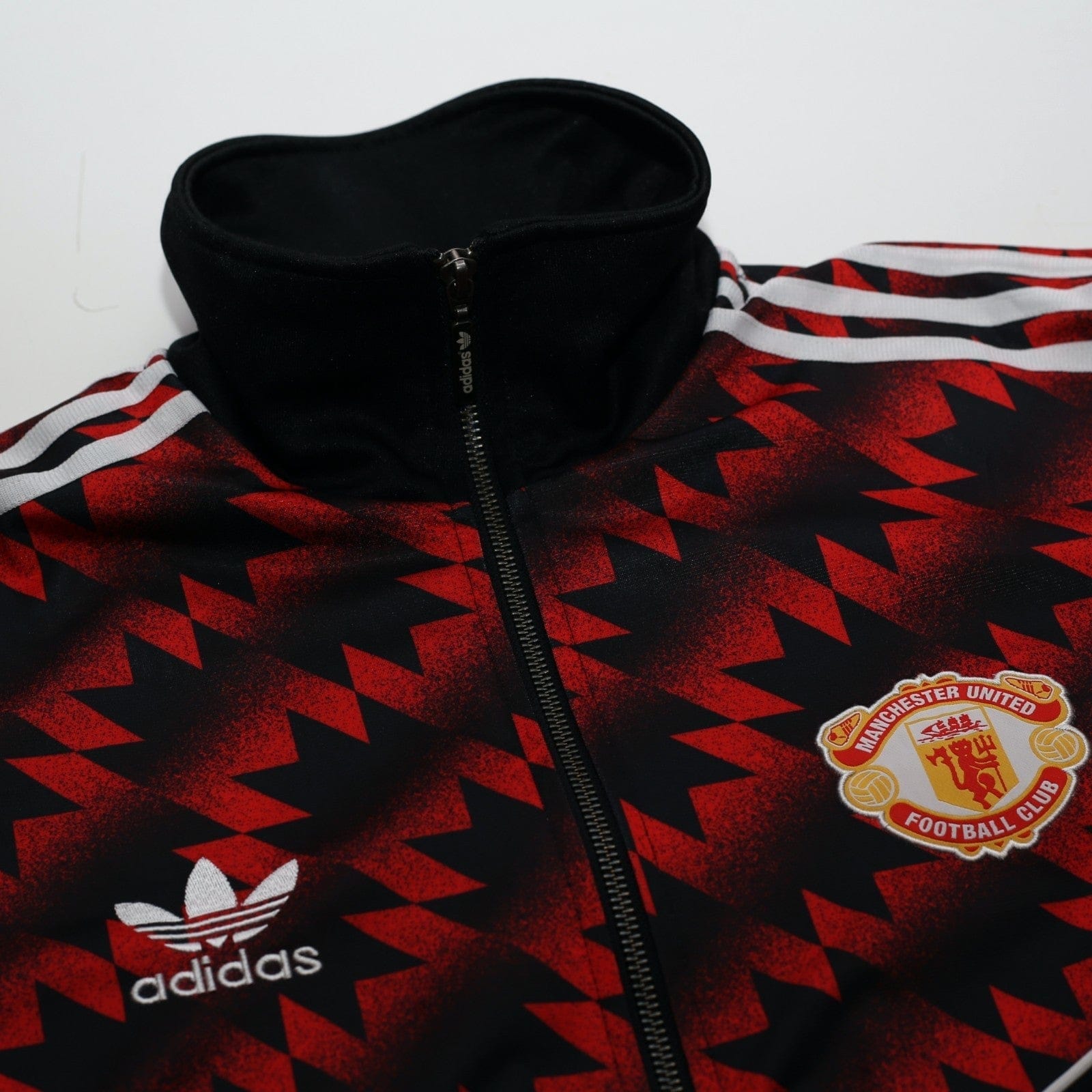 1990/92 Manchester United Retro adidas Originals Football Track Top (M)