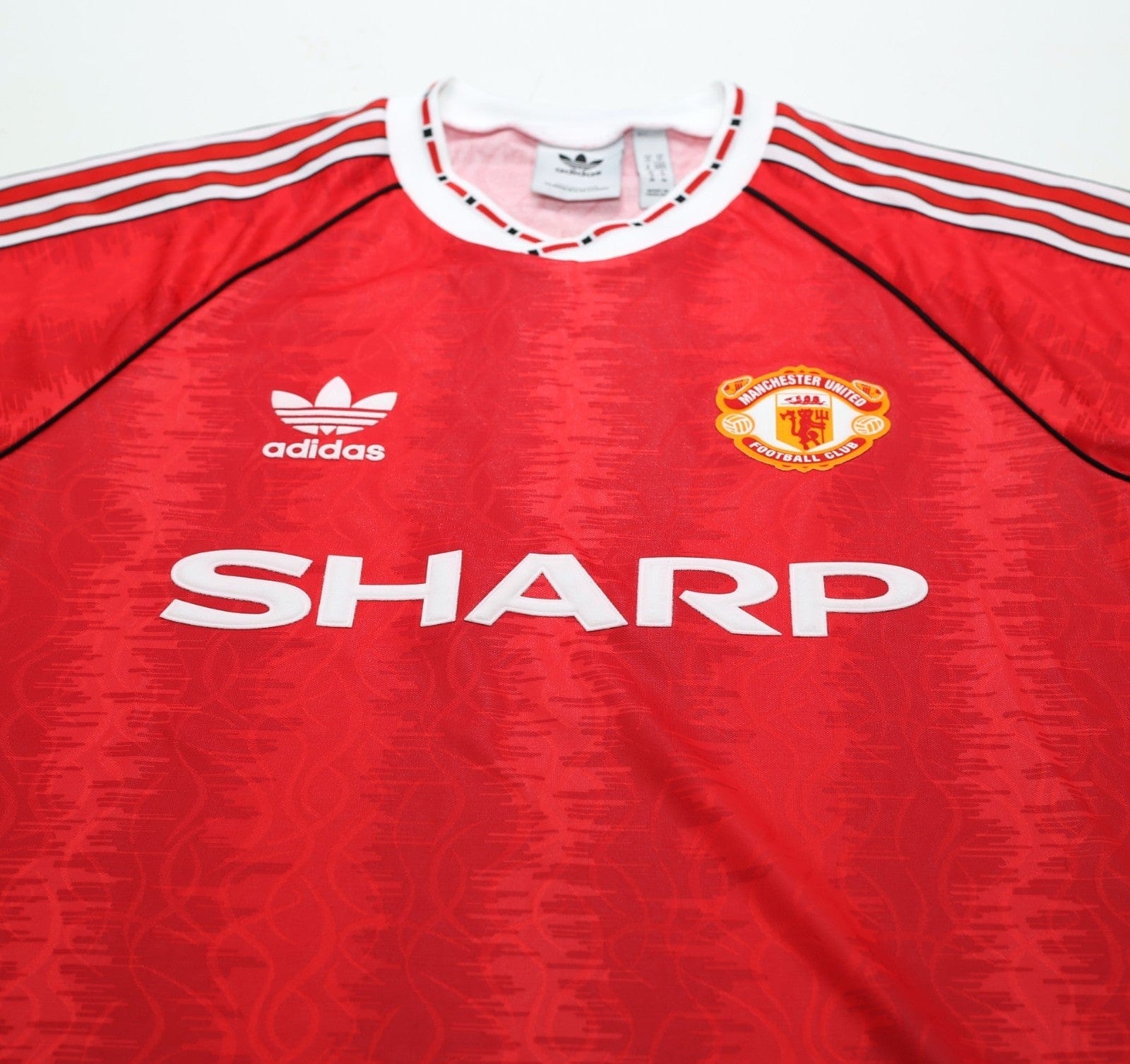 1990/92 ROBSON #7 Manchester United adidas Originals Football Shirt (M)