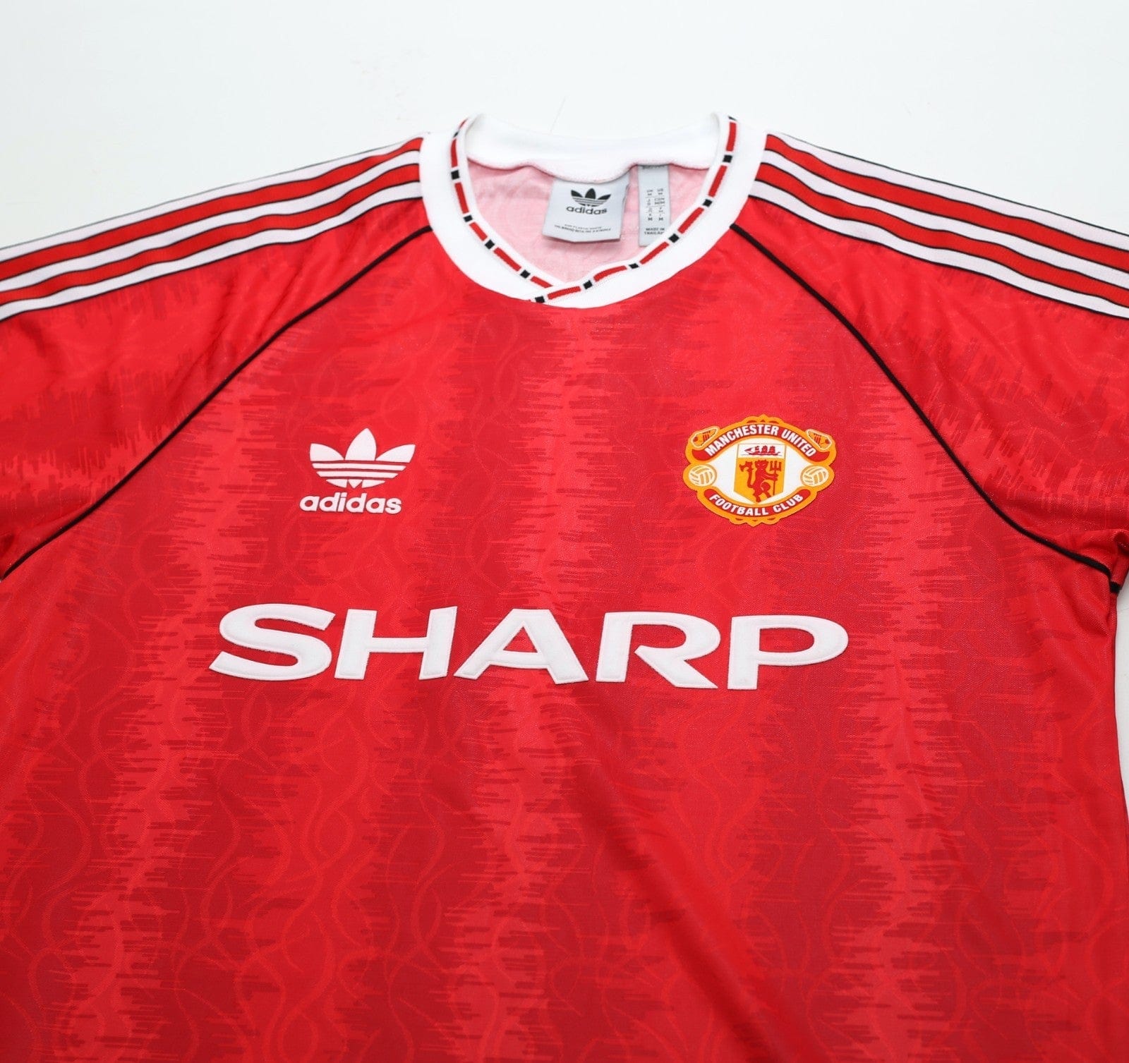 1990/92 ROBSON #7 Manchester United adidas Originals Football Shirt (M)