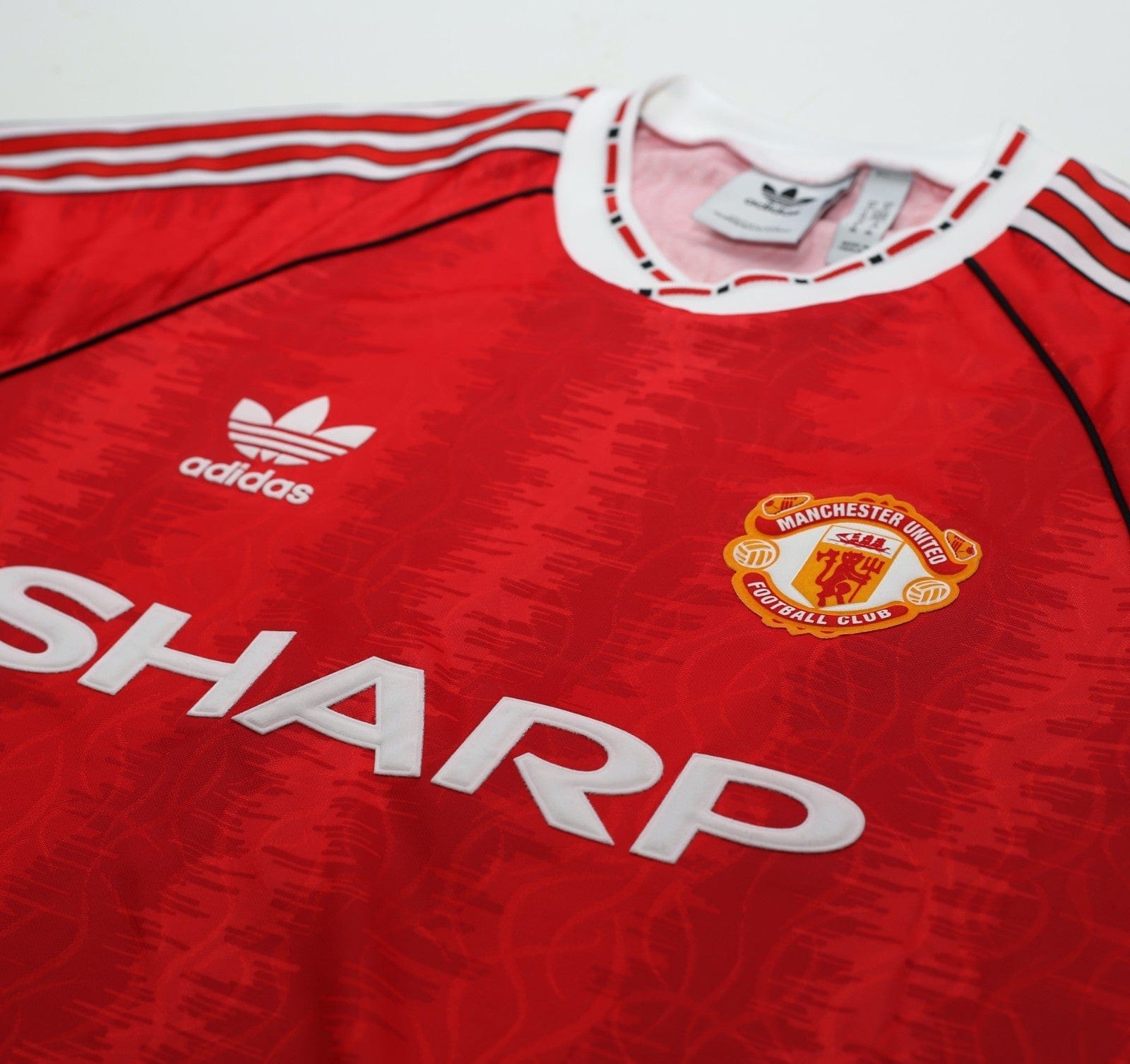 1990/92 ROBSON #7 Manchester United adidas Originals Football Shirt (M)