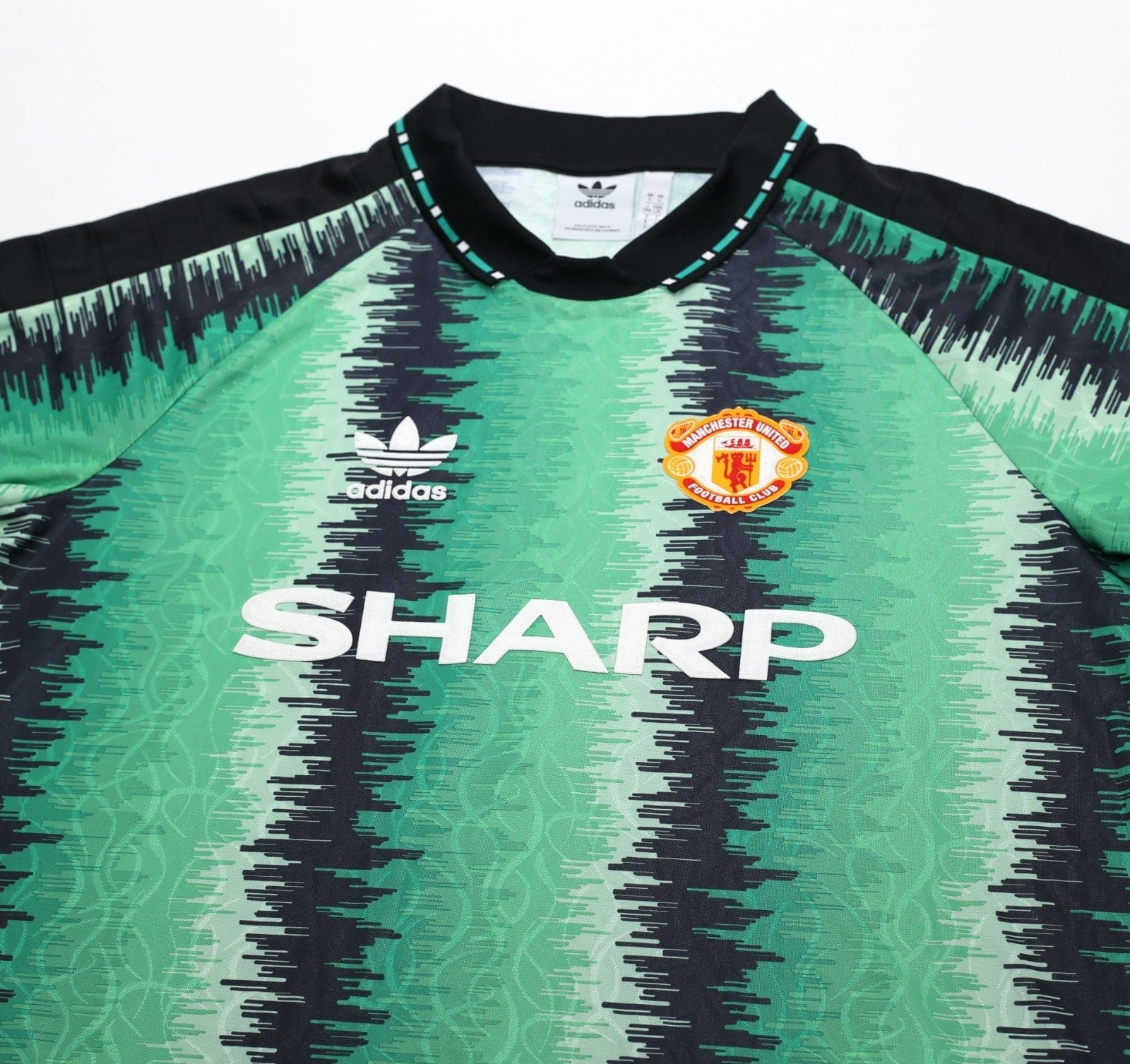 1990/92 SCHMEICHEL #1 Manchester united adidas Originals GK Football Shirt (M/L)