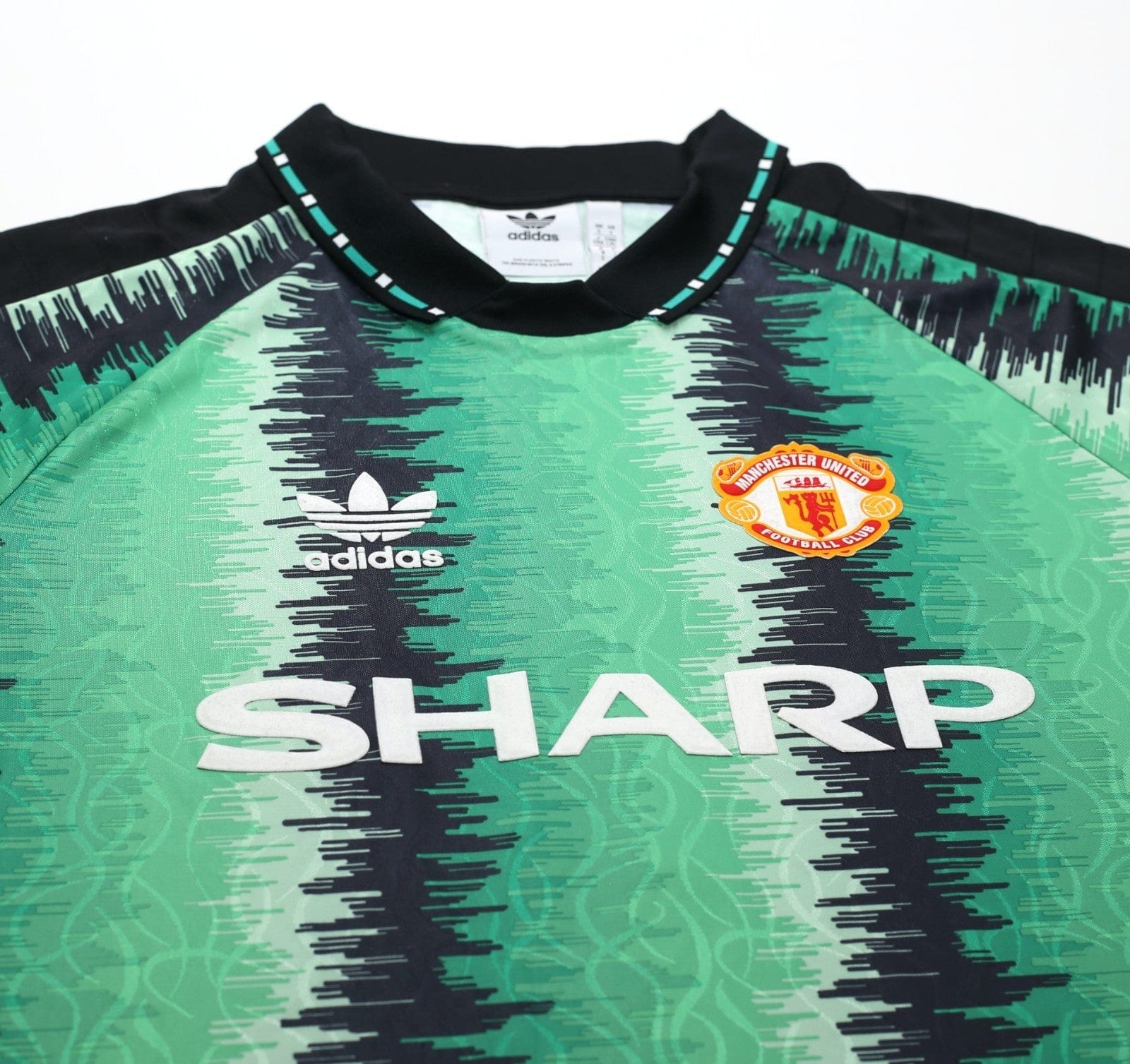 1990/92 SCHMEICHEL #1 Manchester united adidas Originals GK Football Shirt (M/L)